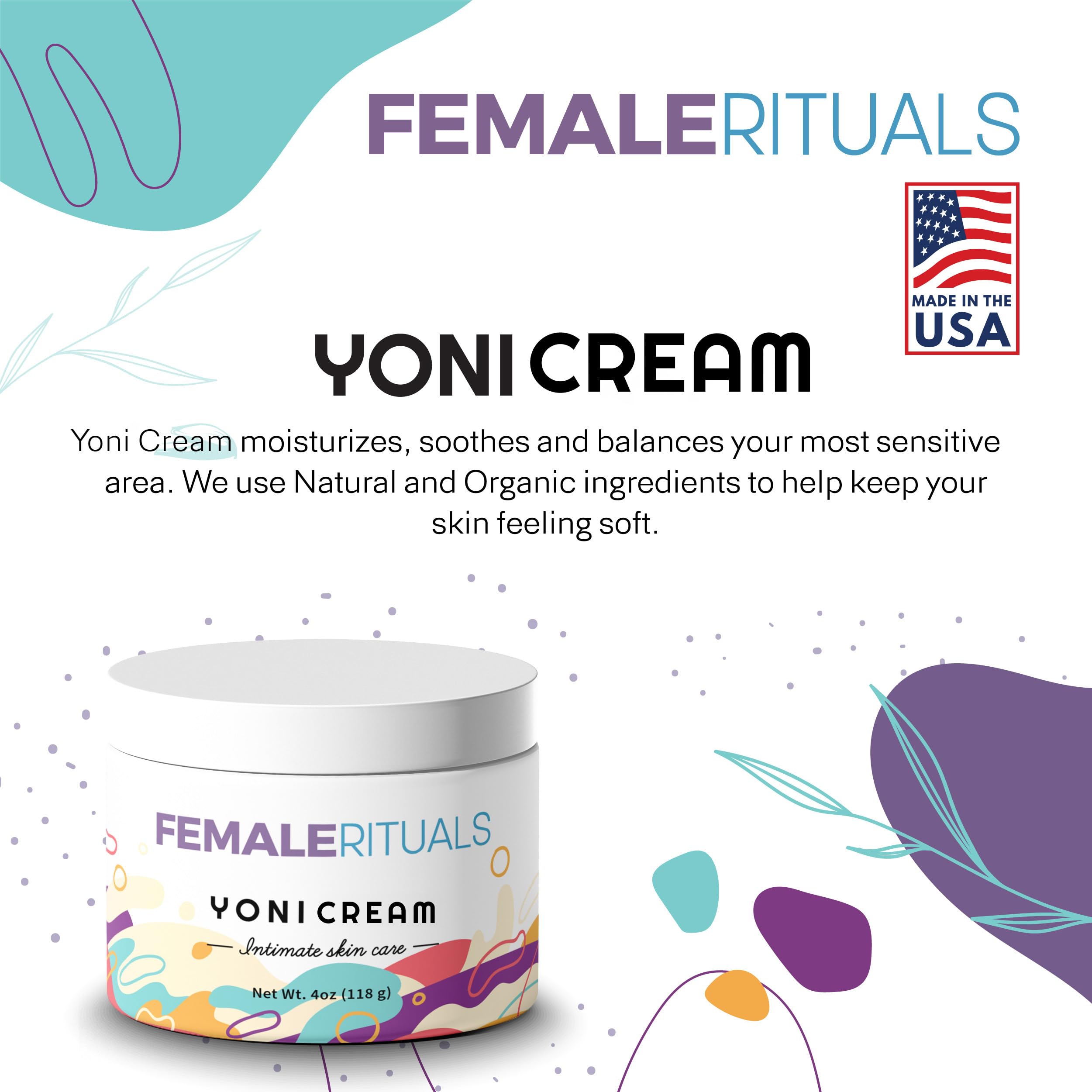 FEMALE RITUALS Vulva Moisturizing Cream - Vulva Care Balm - Clinically Tested Vaginal Moisturizer - AB Mystery