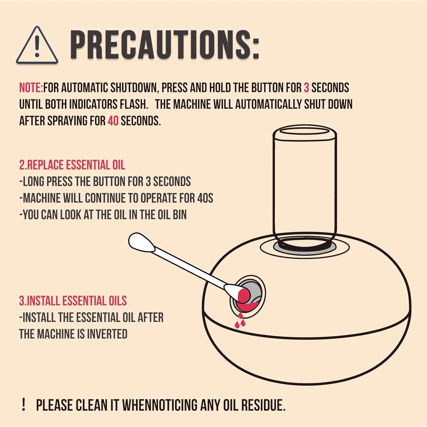 Waterless Essential Oil Diffuser - Use a USB-c Plug-in Essential Oils Diffuser - 2 Mist Modes - AB Mystery