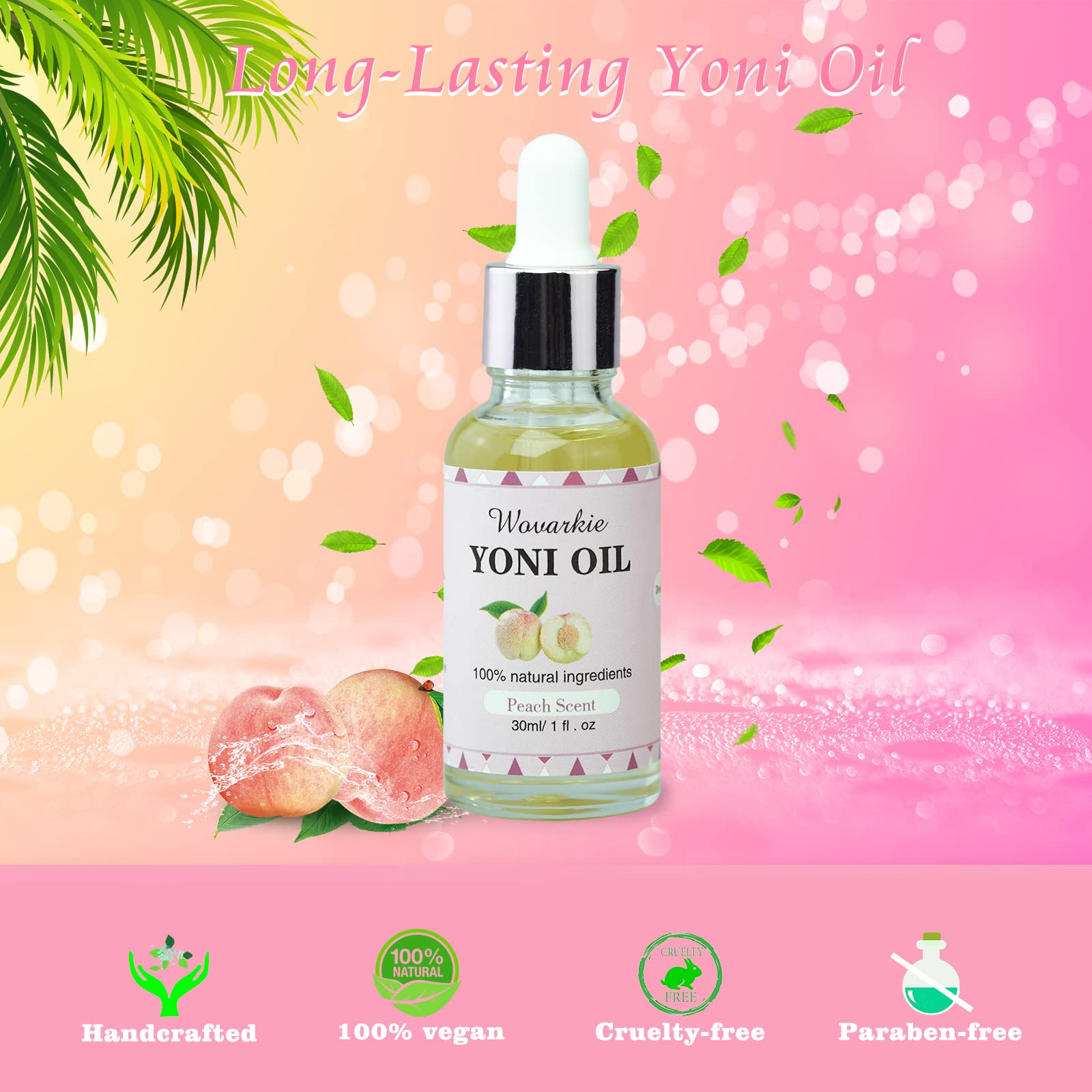 2 Packs Yoni Oil for Women, 1 fl oz/30 ml Feminine Oil Intimate Deodorant for Women, Eliminates Odor - AB Mystery