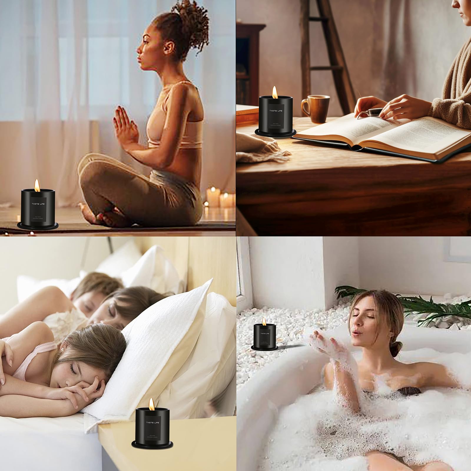 CELBERENA Scented Candles, Soy Candles for Home Scented, Lavender Vanilla Candles - Aromatherapy Candles - AB Mystery