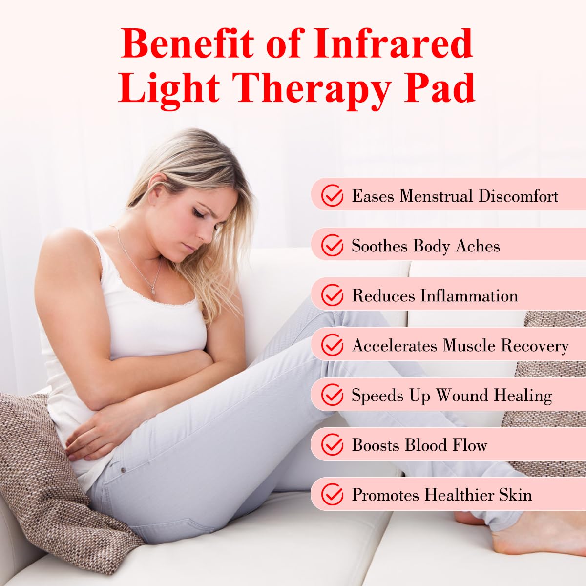 Red Light Therapy Belt for Body, Infrared Light Therapy for Pain Relief, Waterproof Red Light Therapy - AB Mystery