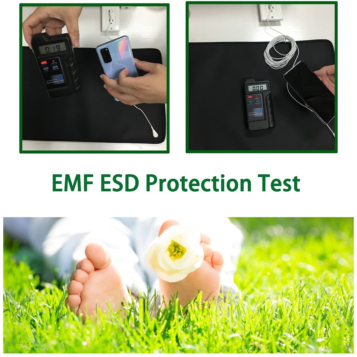 Grounding Mat for Improving Sleep, Grounding Pad for Health, Grounding Bed Mat with Grounding Cord - AB Mystery