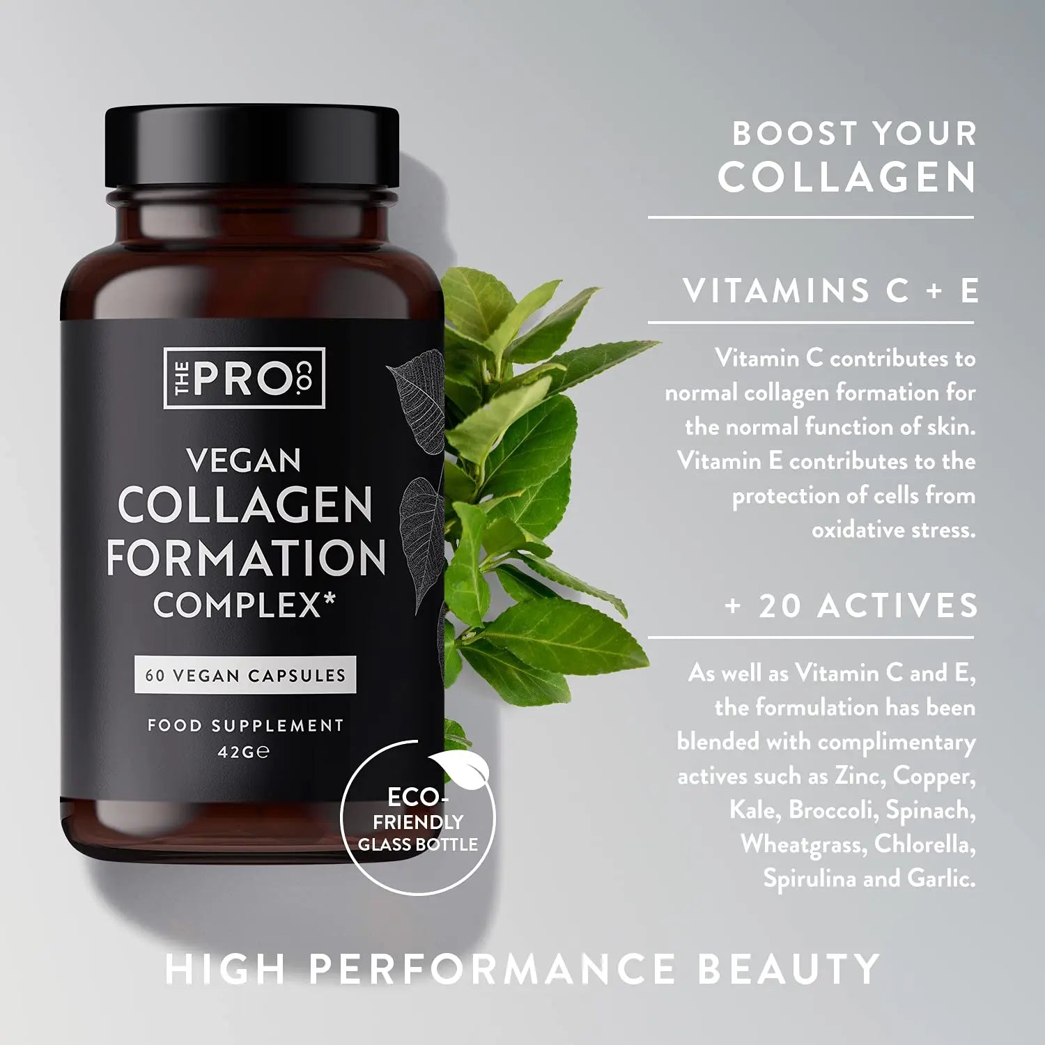 Premium Vegan Collagen Booster Supplement - Hair Skin & Nails Vitamins - AB Mystery