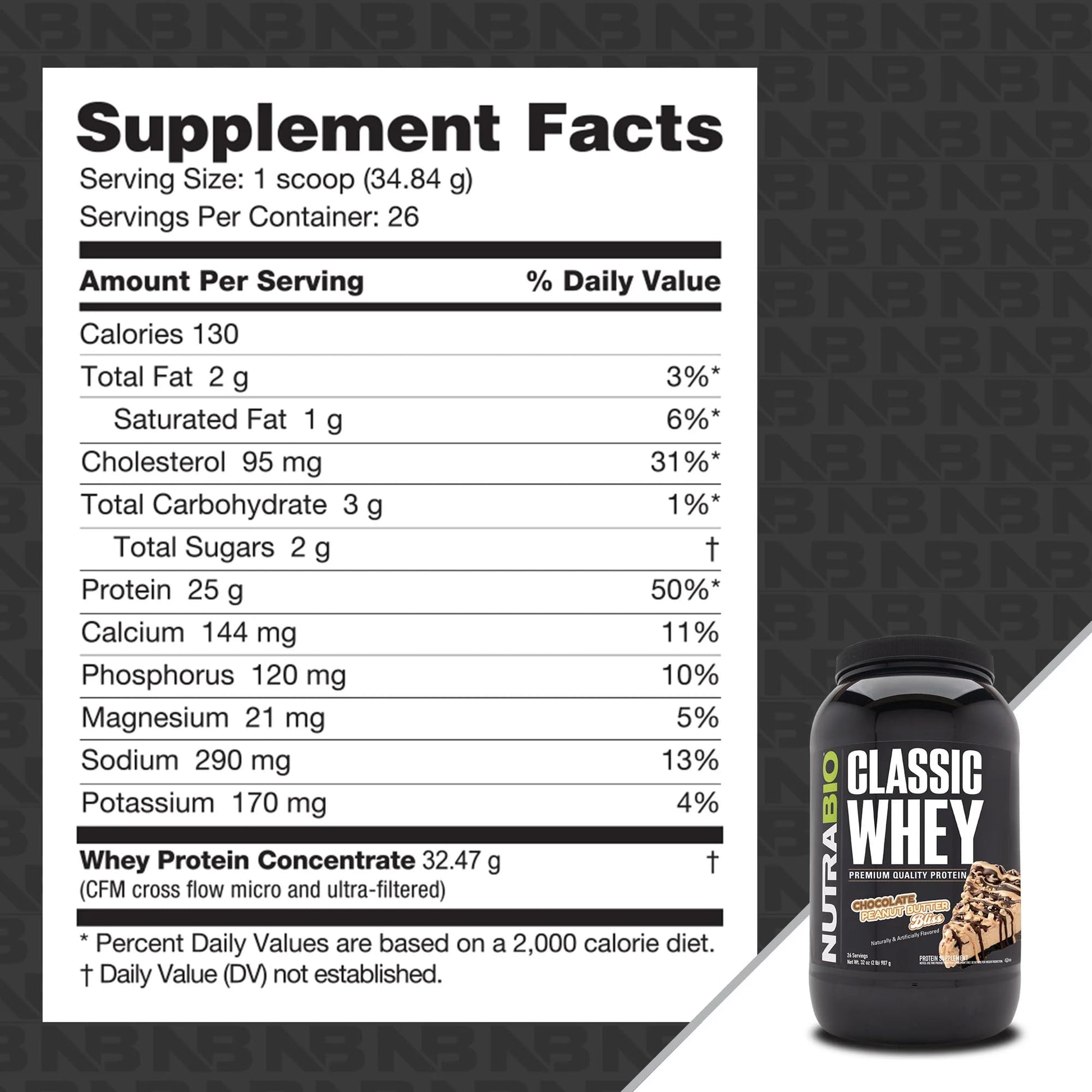 NutraBio Classic Whey Protein Powder- Full-Spectrum Amino Acid Profile - No Fillers - AB Mystery
