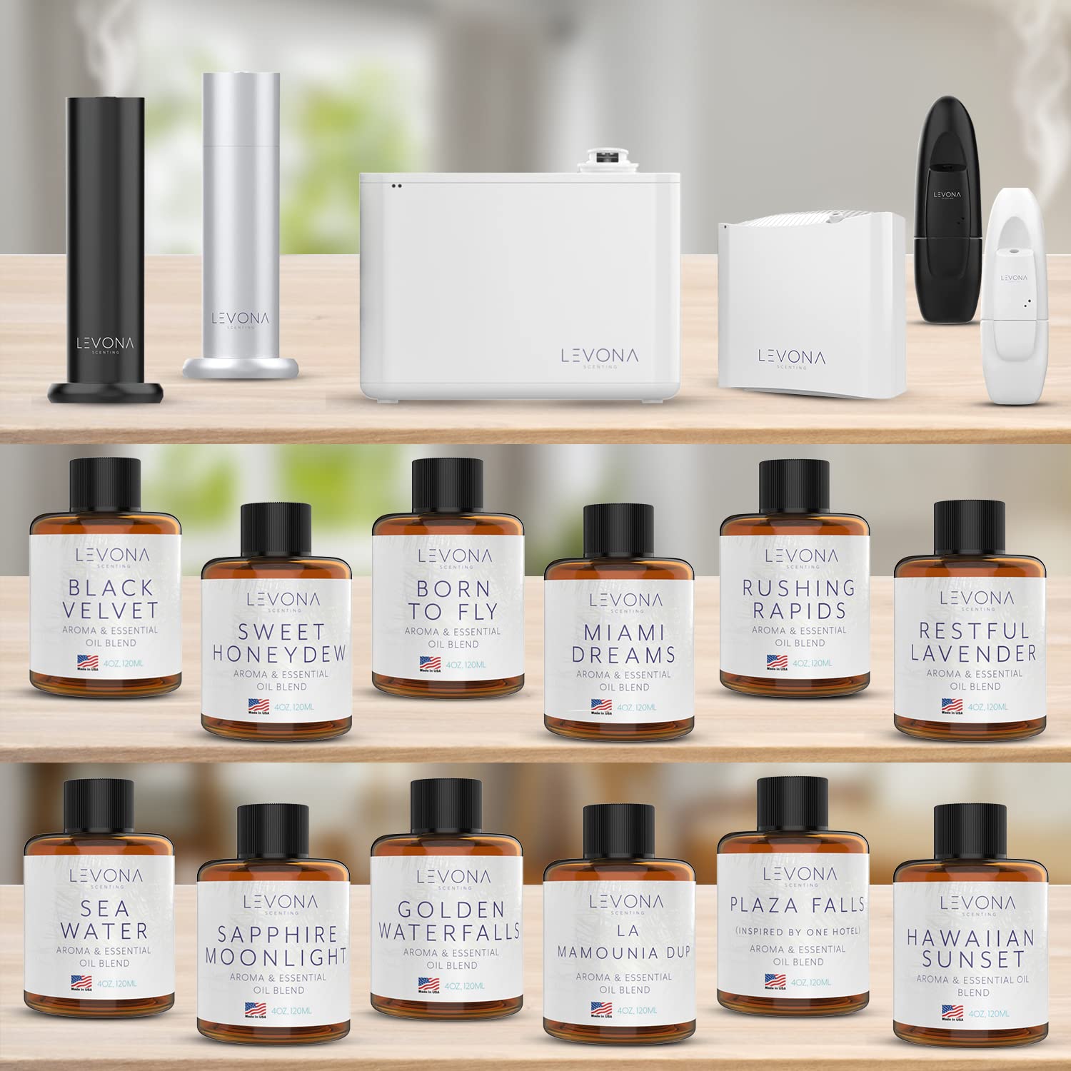 Levona Scent Essential Oils for Diffusers for Home: Miami Dreams Hotel & Home Luxury Scents Fragrance Oil - AB Mystery