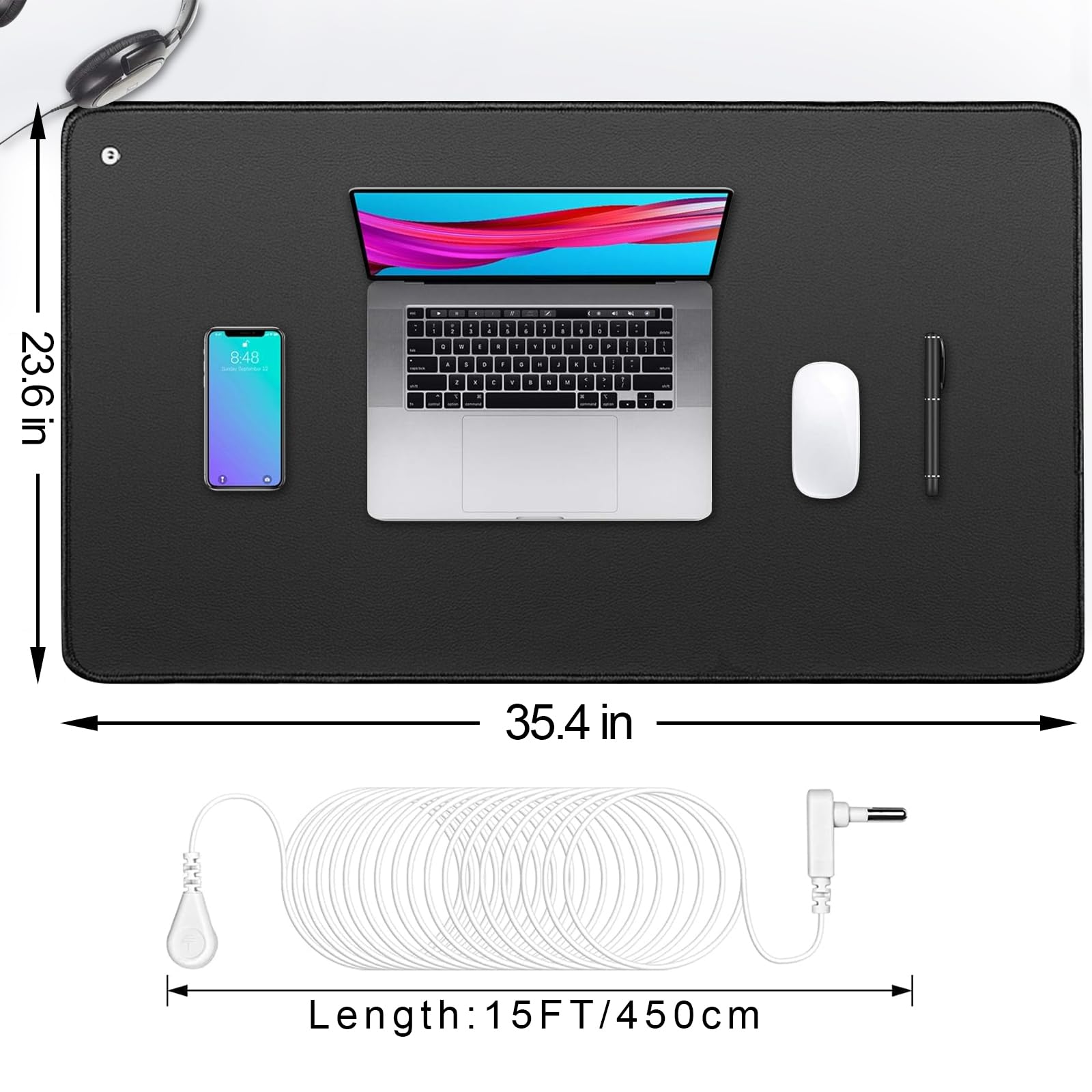 Seader Universal Grounding Mat with 15ft Grounding Cord, Conductive Grounding Mat Earth Pad - AB Mystery