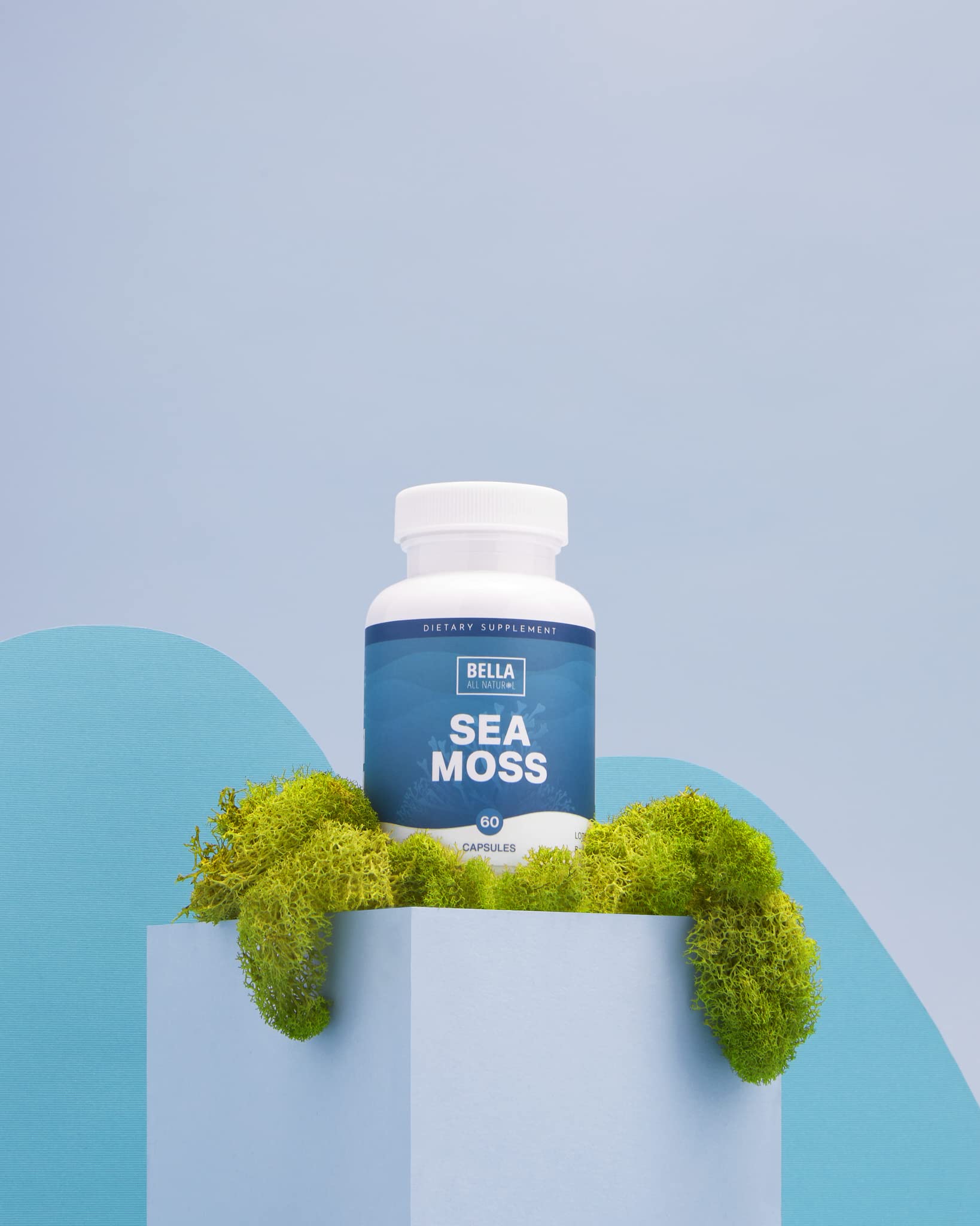 Bella All Natural Sea Moss Vitamins | Pure Sea Moss | Irish Sea Moss, 60 Capsules - AB Mystery