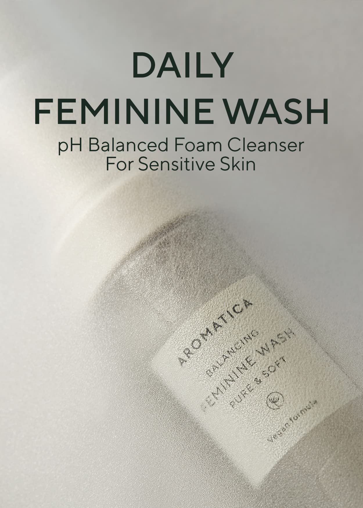 AROMATICA Pure and Soft Feminine Foaming Wash | Vegan, pH-Balanced, Natural Ingredients - AB Mystery