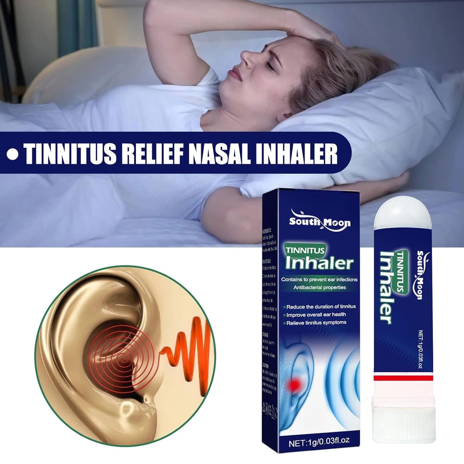 3/5/8PCS Echo Ease Tinnitus Inhaler, Tinnitus Relief for Ringing Ears Device, Auricalm Tinnitus - AB Mystery