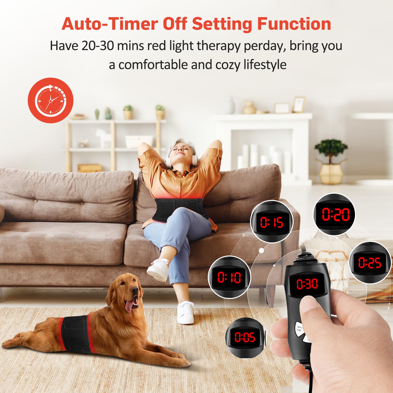 Red Light Therapy for Body, Infrared Light Therapy for Shoulder Waist Muscle Pain Relief - AB Mystery