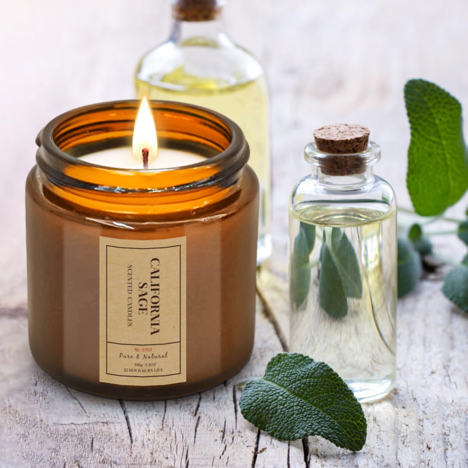 Aromatherapy Candles for Home Scented, 4 Pack Lavender Candles Gifts Set for Women - AB Mystery