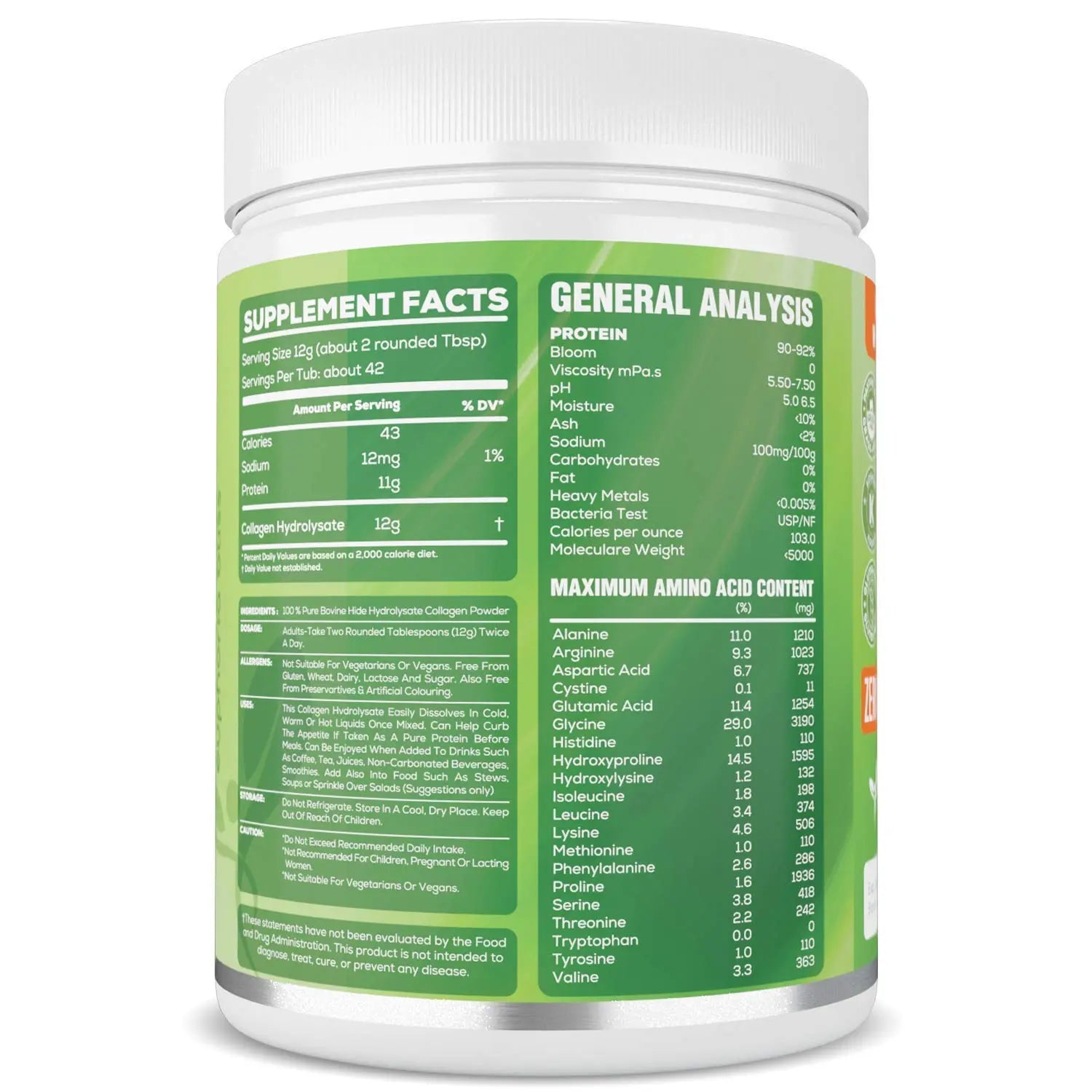 Premium Collagen Powder 500g Unflavoured High Grade Hydrolysed Collagen Joints, Bones, Gut, Wrinkles, Hair, Skin, Nails, Pain, Injury, Sleep, Fitness, Keto - AB Mystery