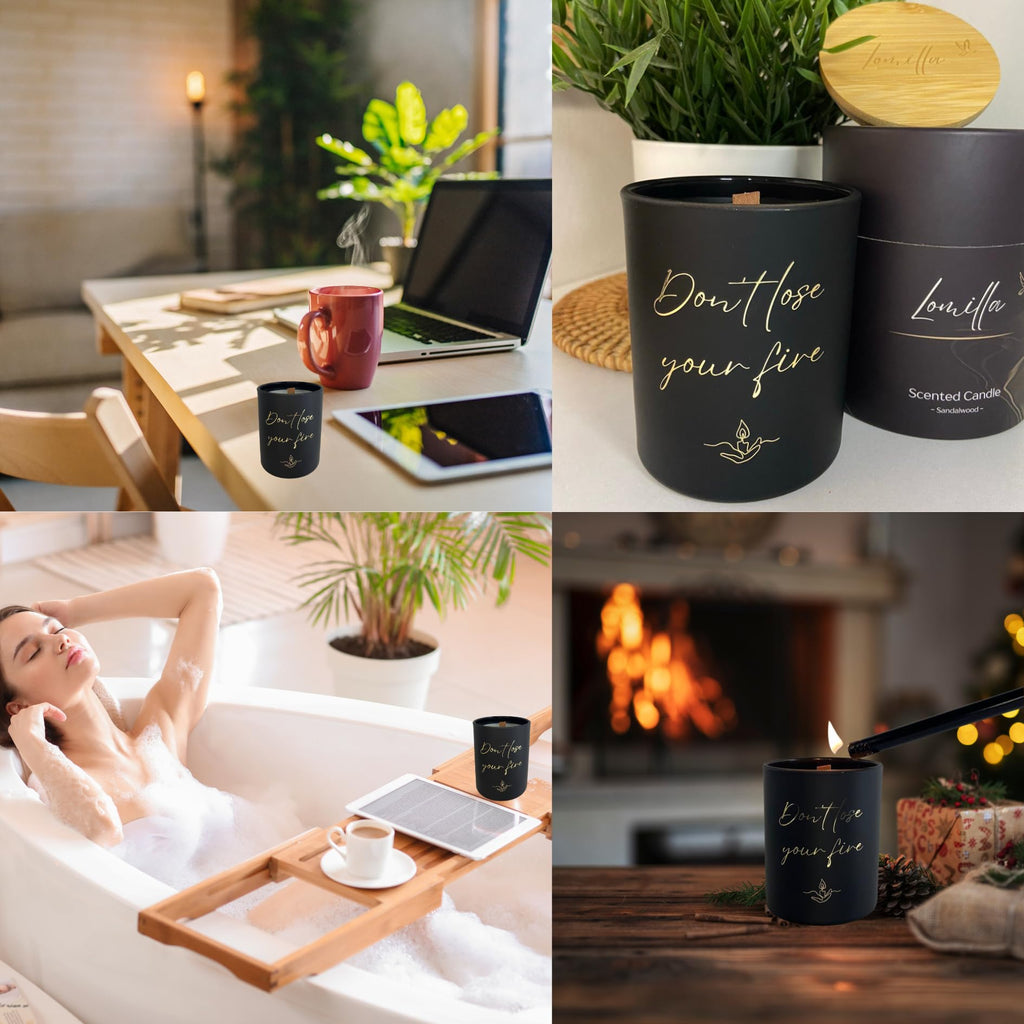 100% Natural Soy Wax Candle, Valentines Day Gifts for Women & Men, Candles for Home - AB Mystery