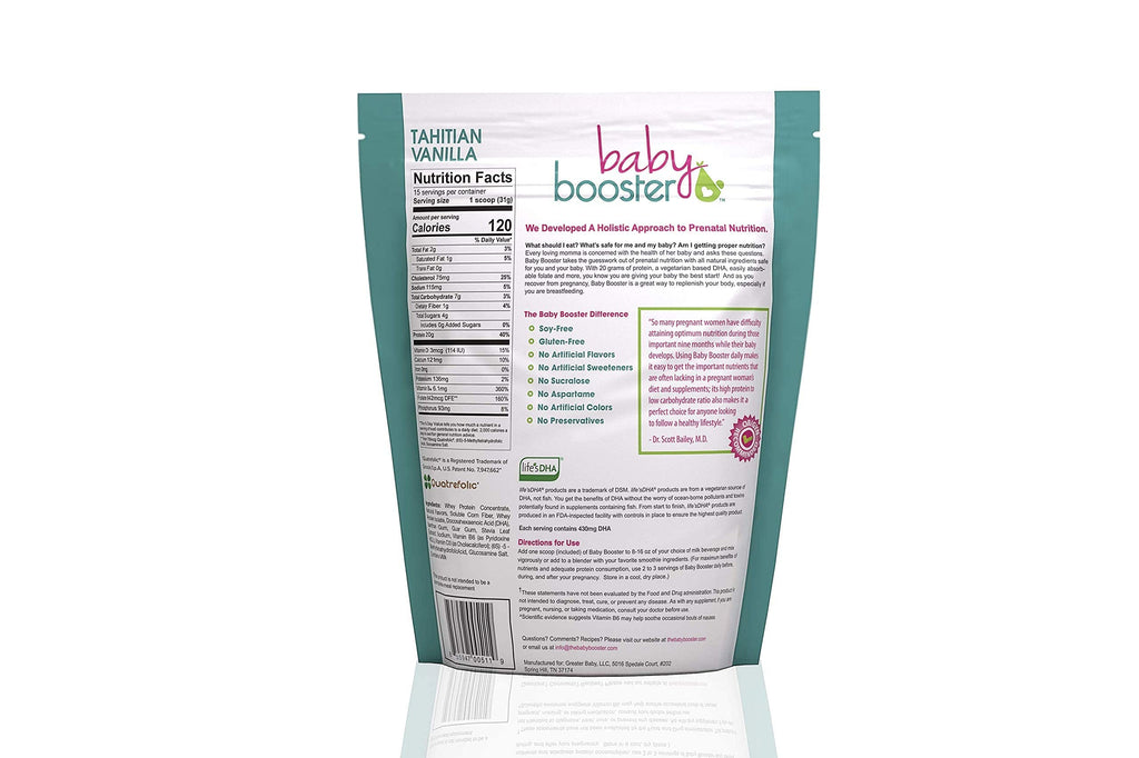 Baby Booster Prenatal Vitamin Supplement Shakes, Kona Mocha and Tahitian Vanilla Baby Booster