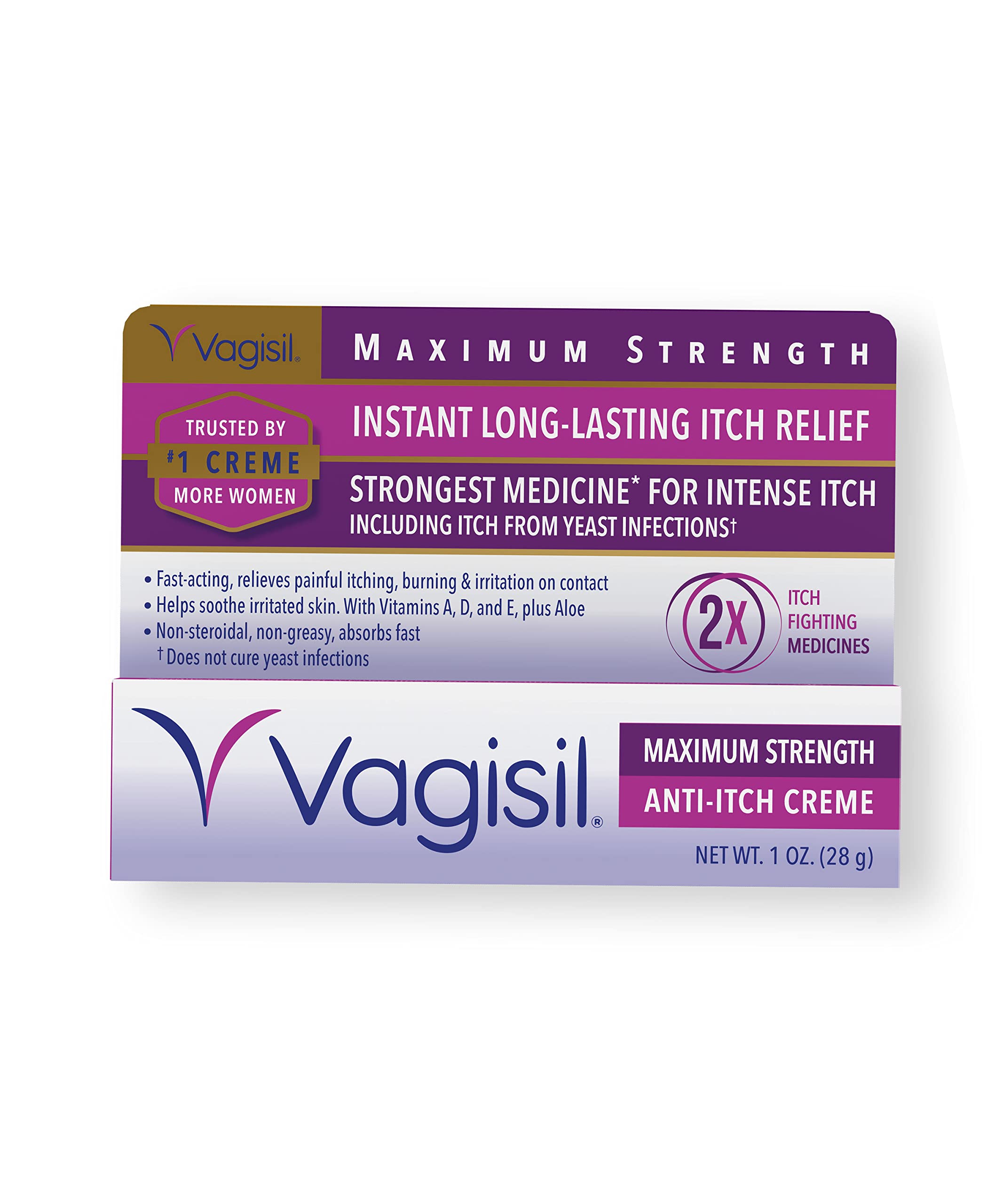 Nature's Way Probiotic Pearls for Women & Vagisil Maximum Strength Feminine Anti-Itch Cream - AB Mystery