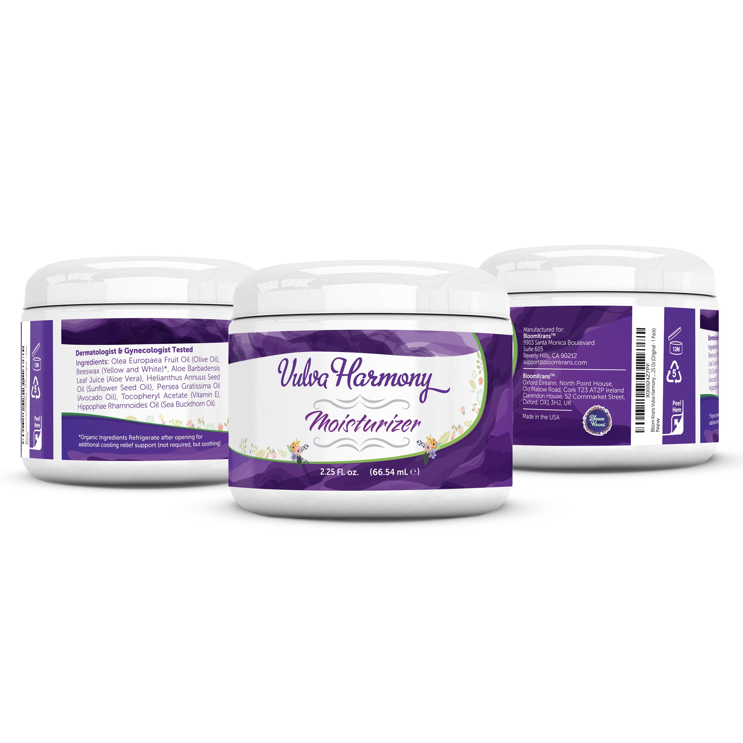 Bloom Krans Vulva Harmony Moisturizer - Vaginal Moisturizer for Women | Dryness, Vaginitis, Itch Relief - AB Mystery