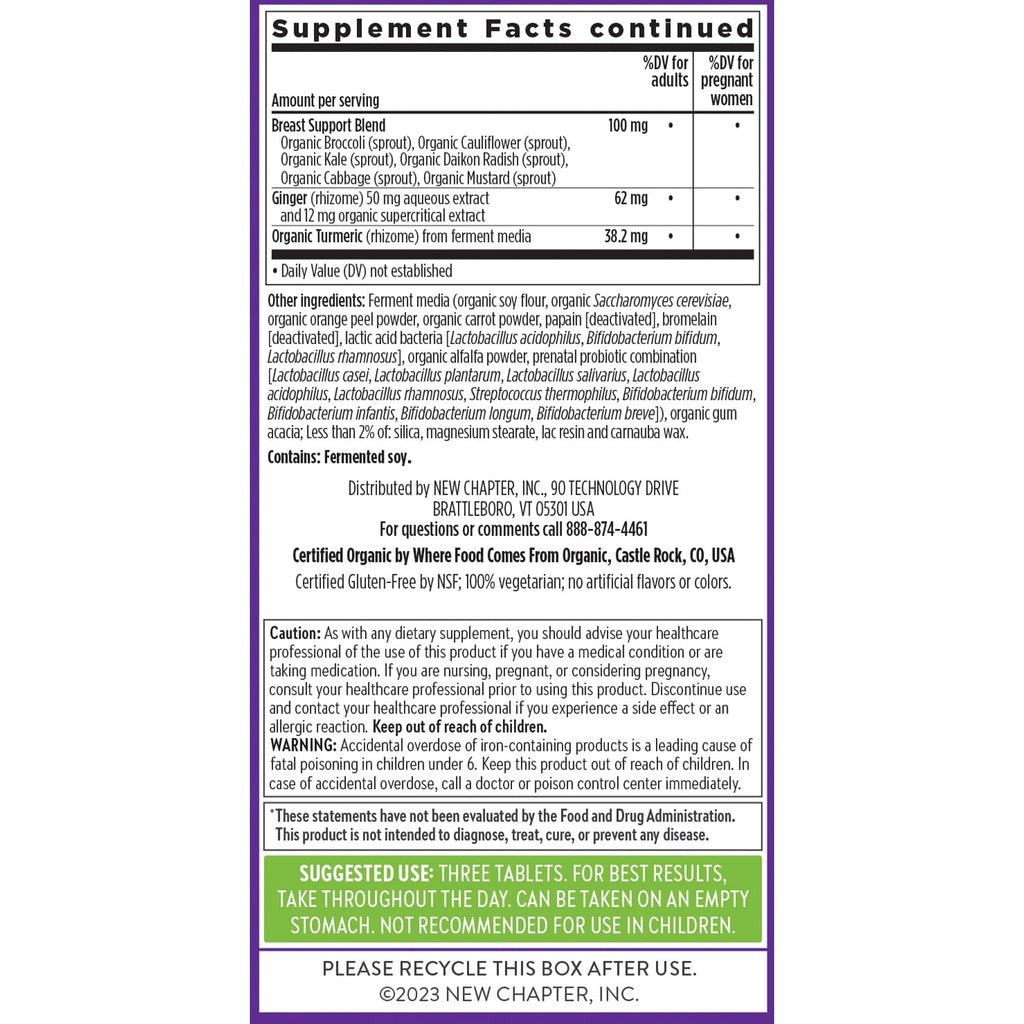 New Chapter Advanced Perfect Prenatal Vitamins, 192ct, Made with Organic, Non-GMO New Chapter