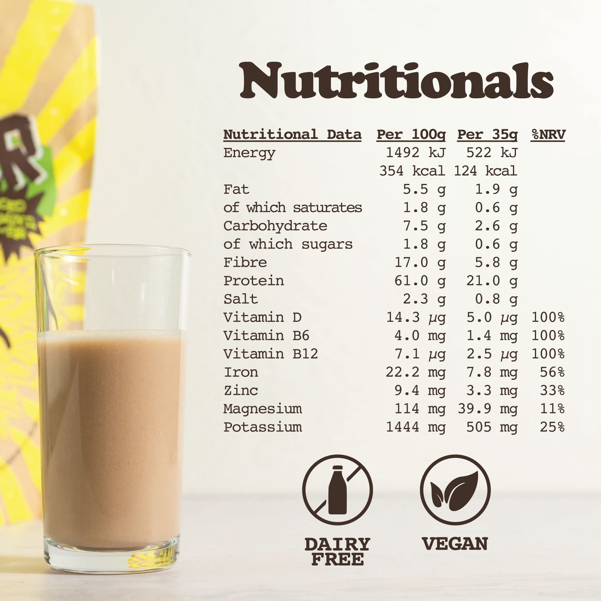 SunPower Vegan Protein Powder - 21g Plant Protein per Serving - Pea, Sunflower SunPower