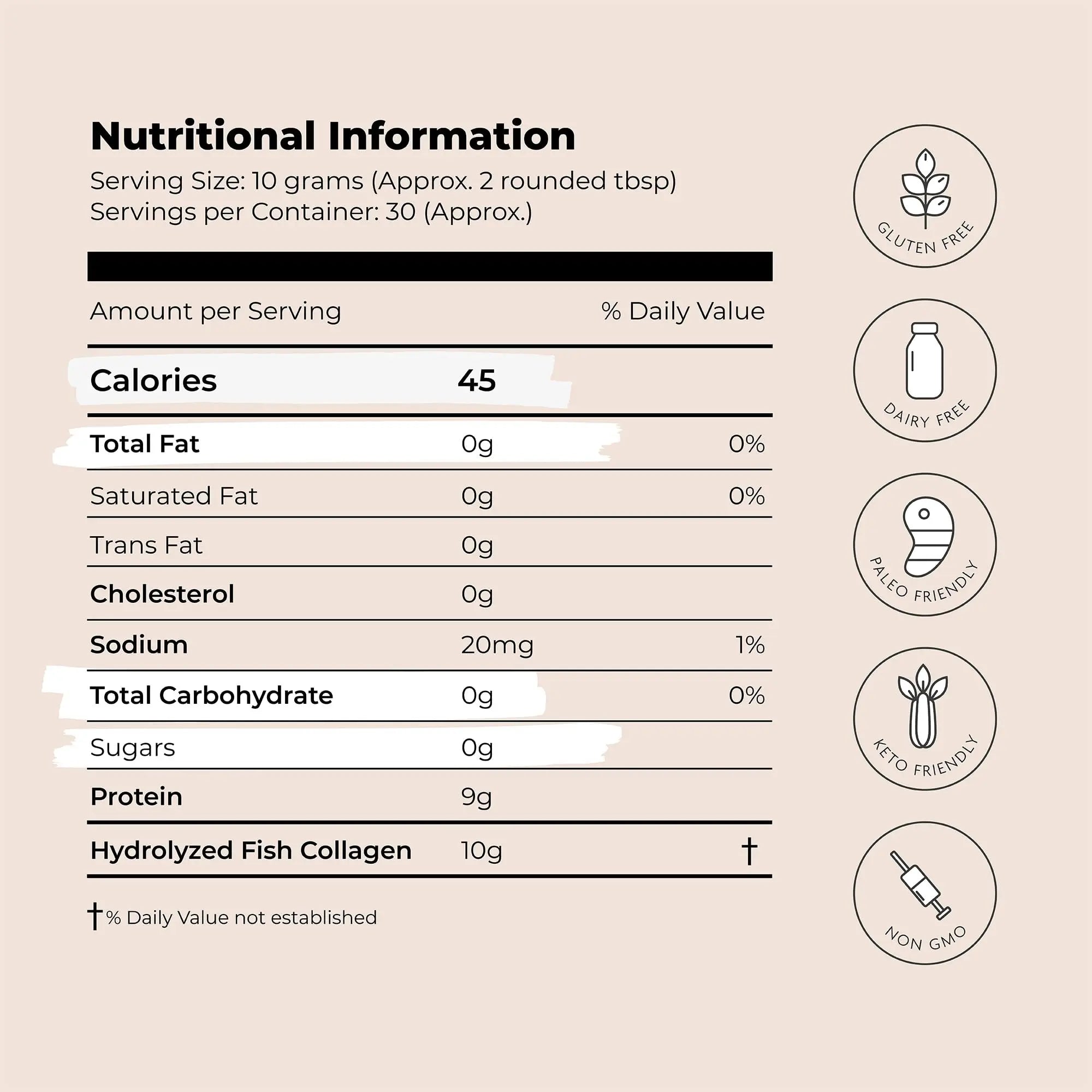 CORREXIKO Premium Marine Collagen Powder - Wild Caught Fish from Canada (Not Farmed) CORREXIKO