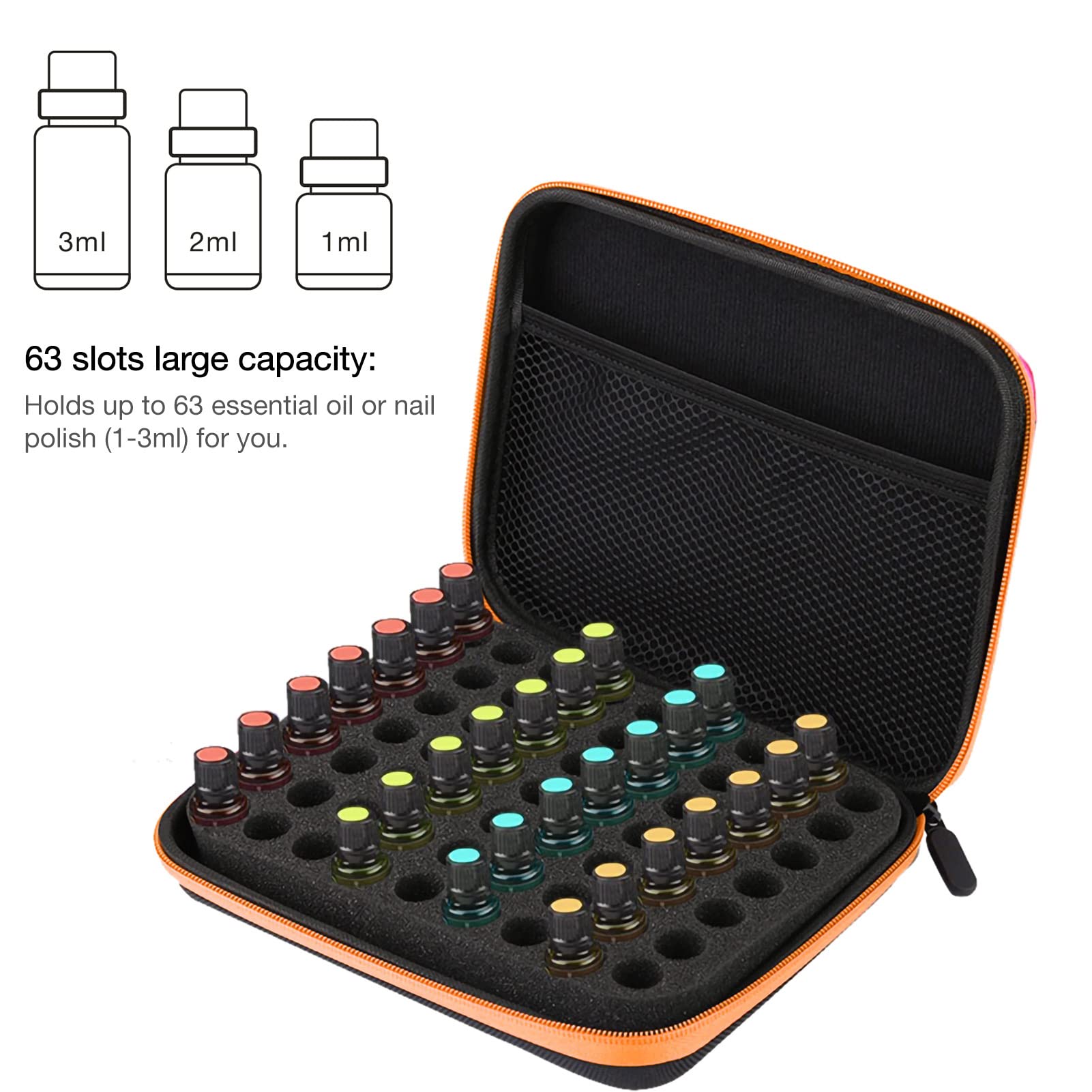 Essential Oil Storage Holder Organizer Carrying Case, Essential Oils Box Holds 63 Bottles - AB Mystery