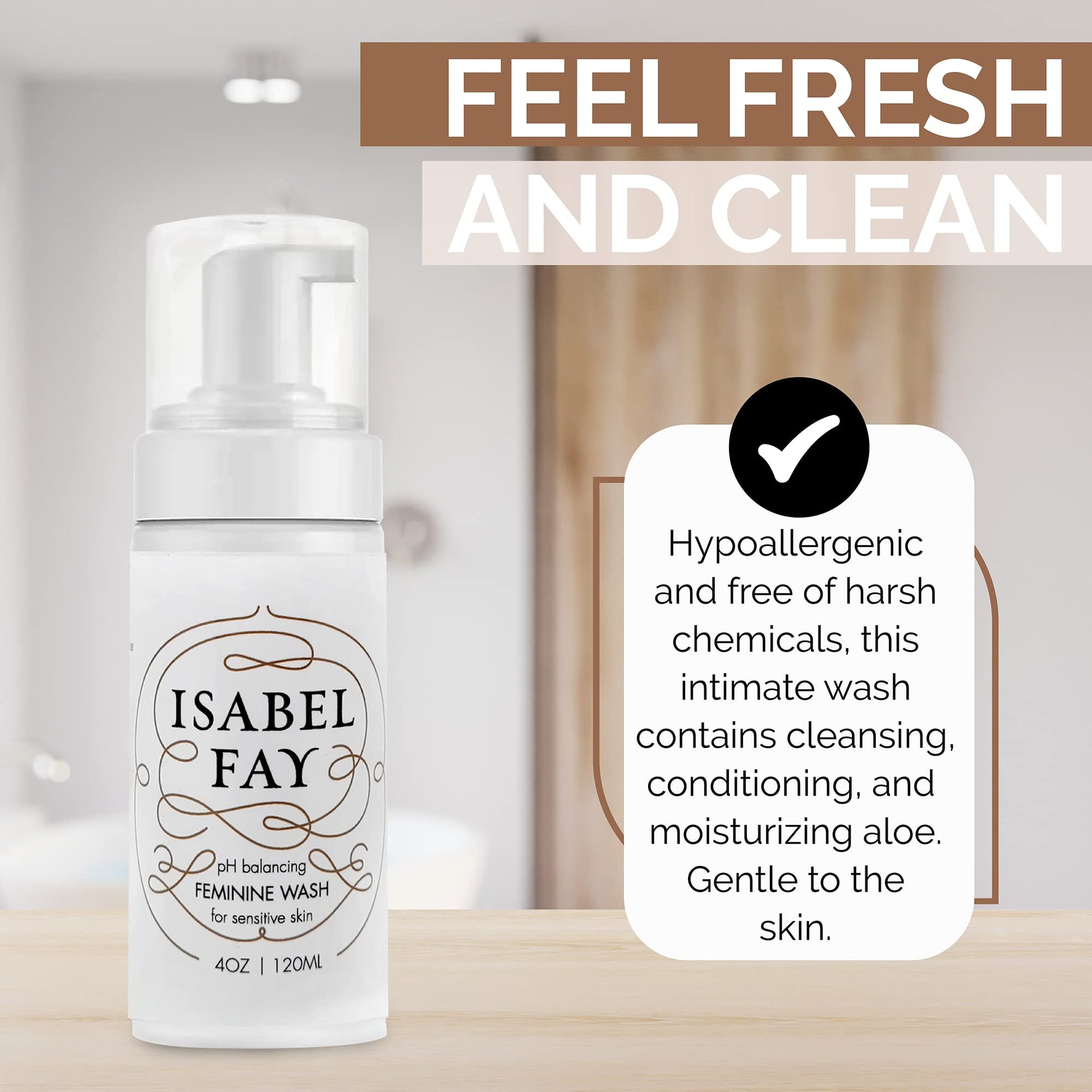 Isabel Fay ph Balanced Feminine Intimate Foam Wash gentle and safe for sensitive skin - AB Mystery
