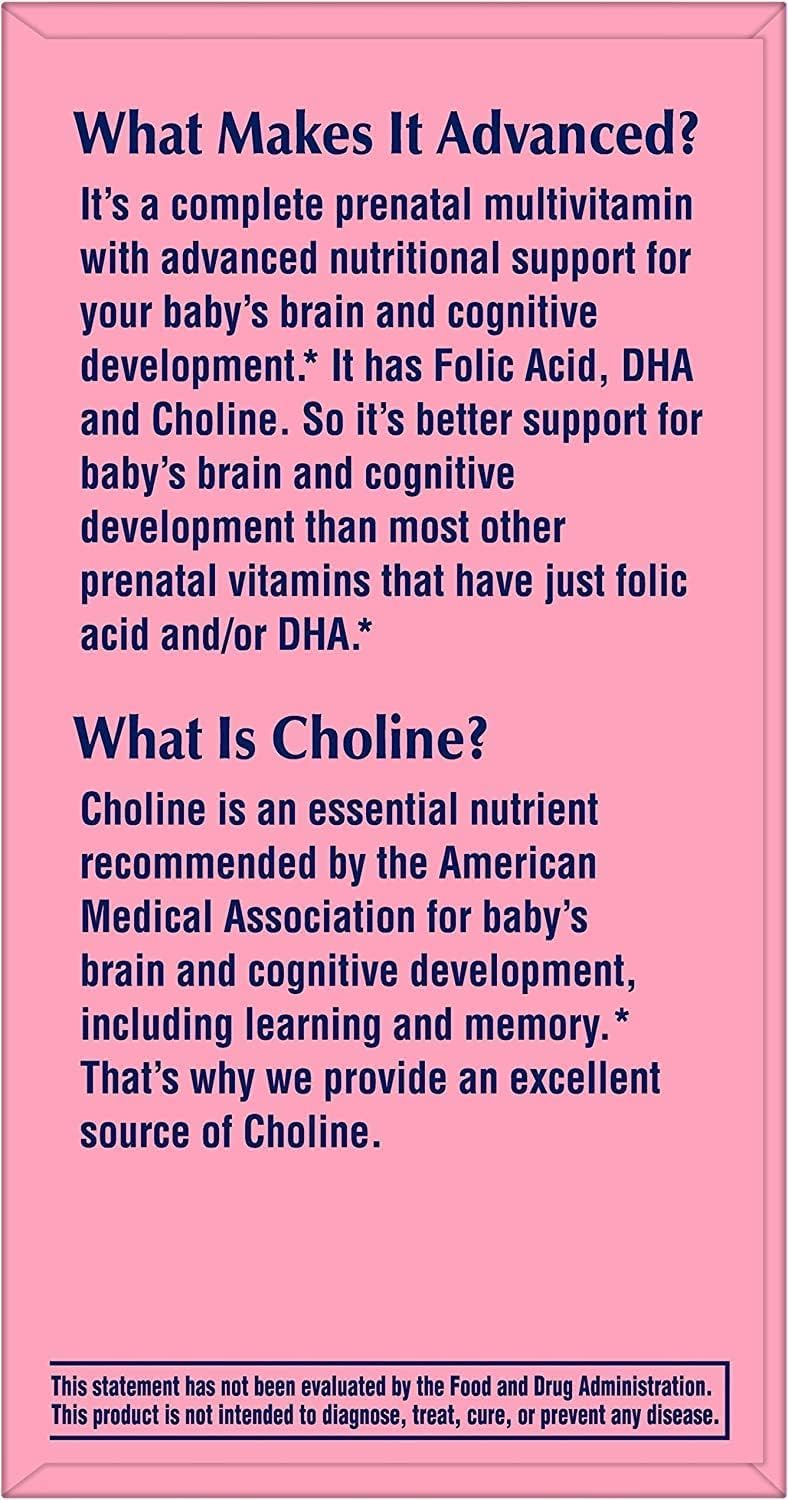 One A Day Women’s Prenatal Complete Multivitamin with Choline, Folic Acid, Omega-3 DHA & Iron Adventure Home