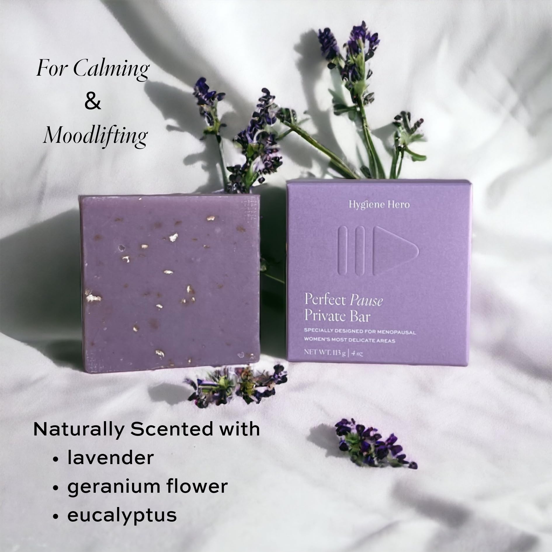 Hygiene Hero Perfect Pause Private Bar - Soap for Menopausal Women | All Natural, Handcrafted, - AB Mystery