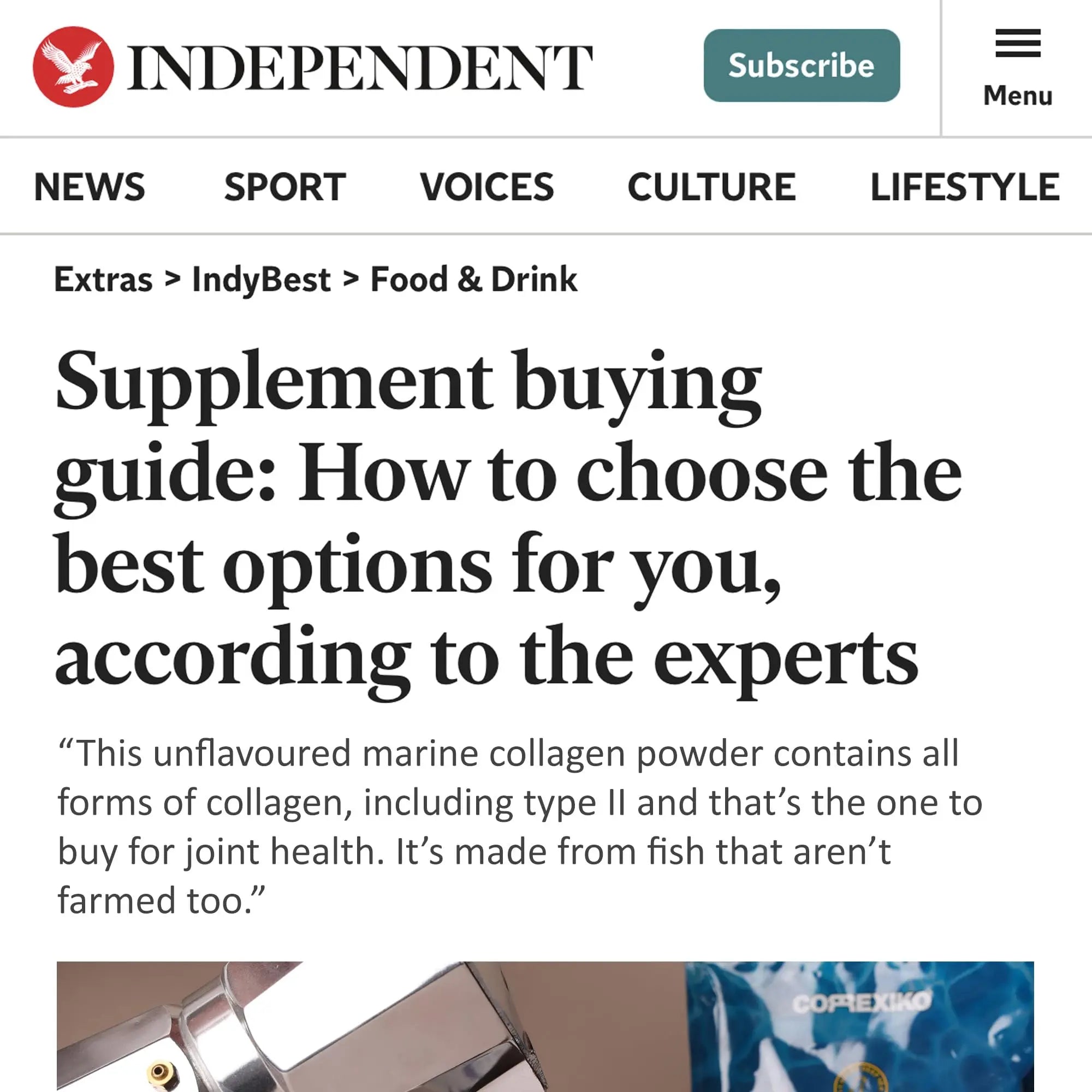 CORREXIKO Premium Marine Collagen Powder - Wild Caught Fish from Canada (Not Farmed) CORREXIKO