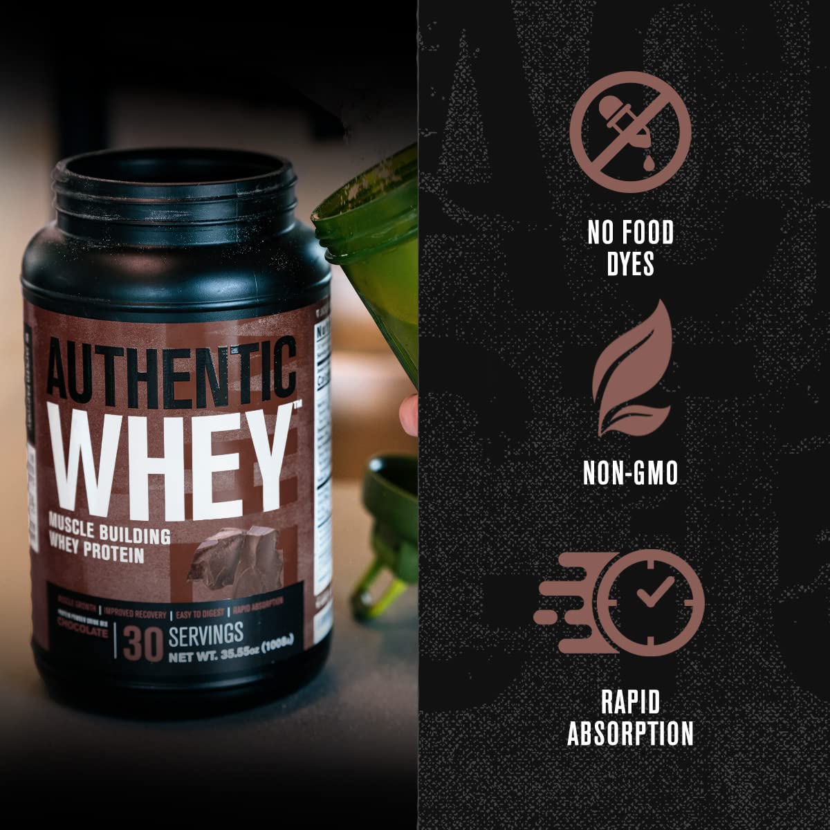 Jacked Factory Authentic Whey Muscle Building Whey Protein Powder - Low Carb - AB Mystery