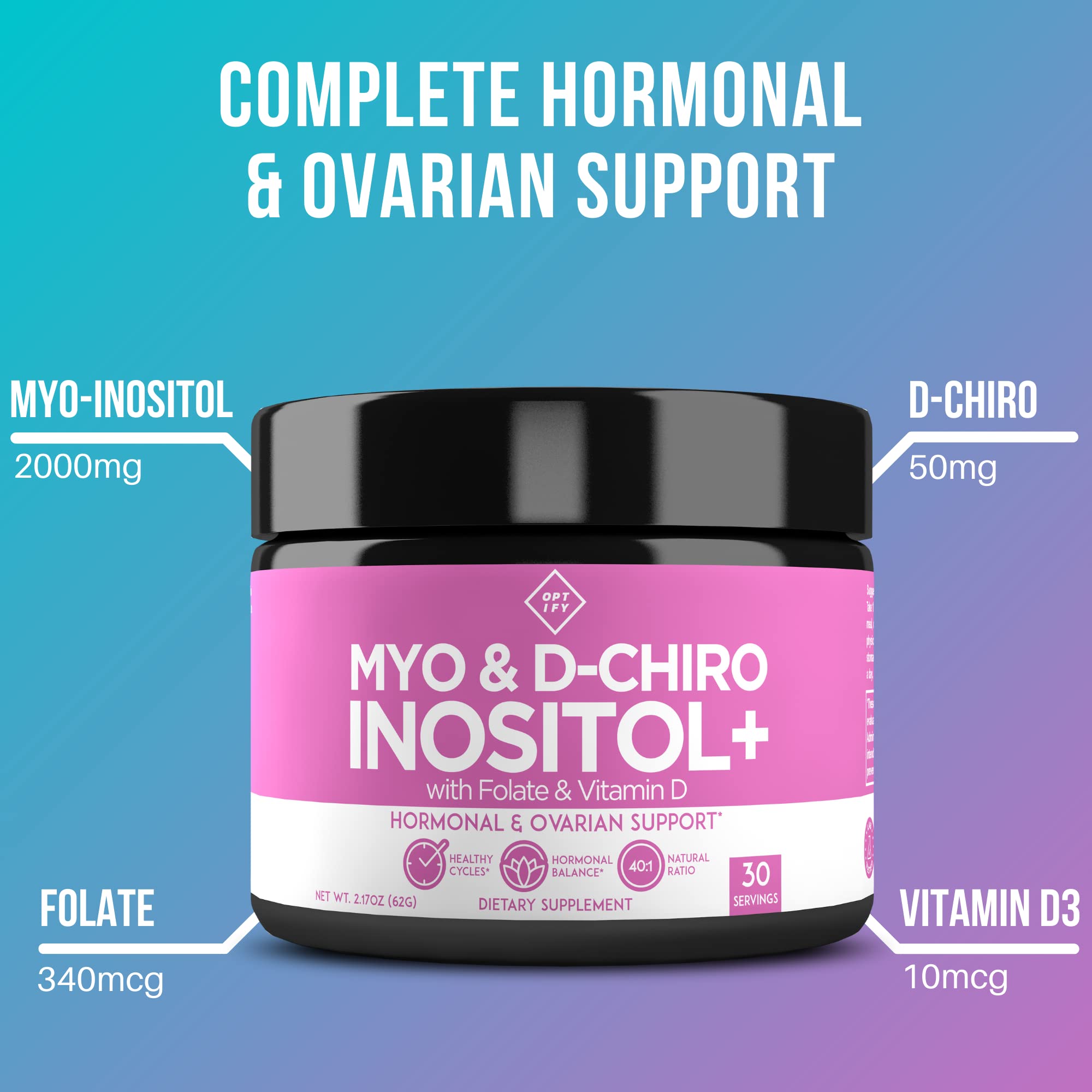 Premium Inositol Supplement Bundle - Myo-Inositol and D-Chiro Inositol Plus Folate - AB Mystery