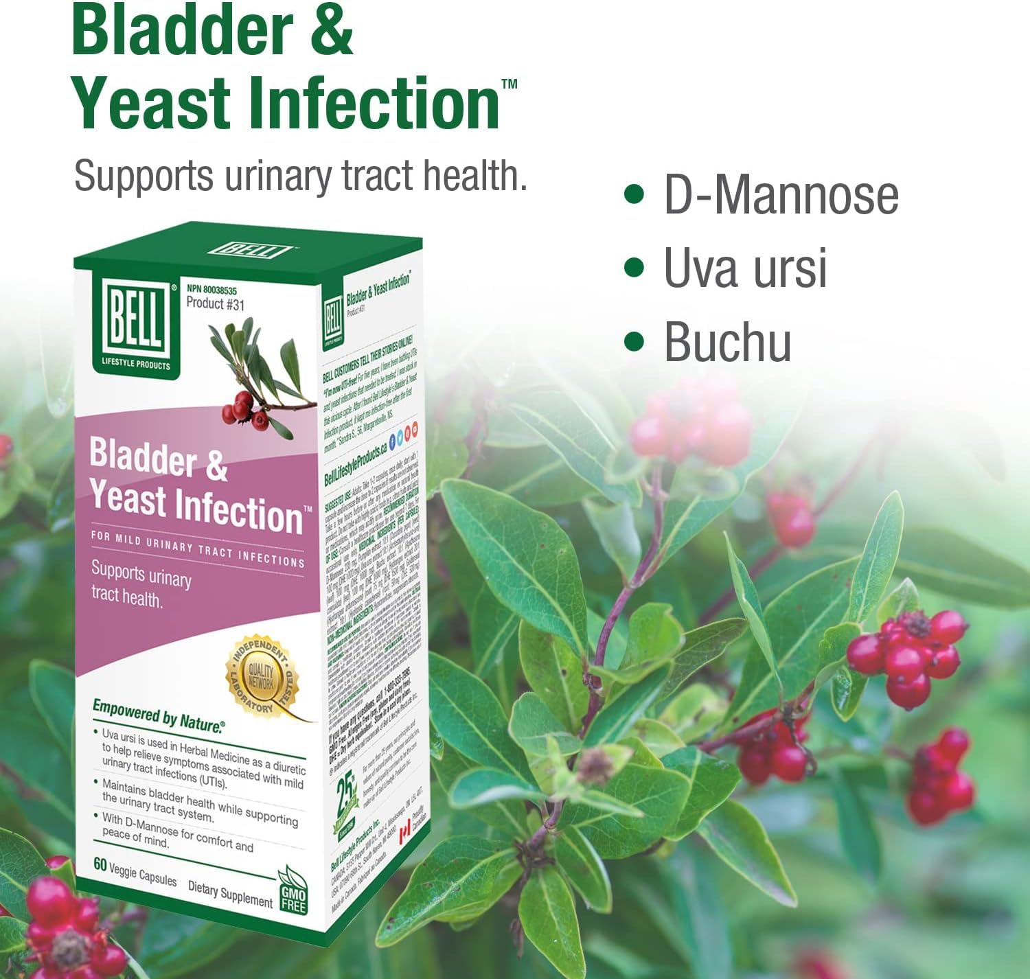 Bell Lifestyle Products Bladder Health and Yeast Balance - 60 Capsules - AB Mystery