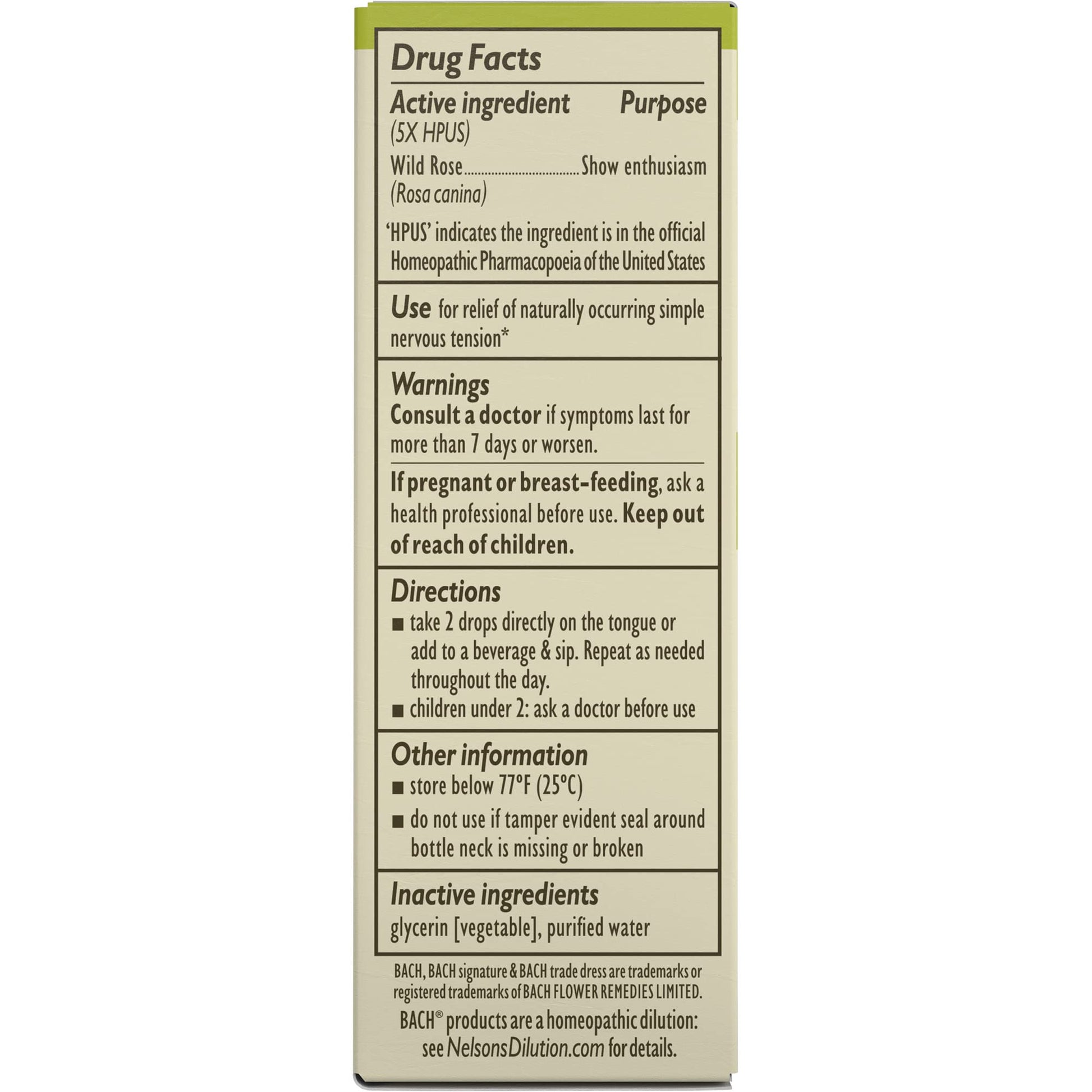 Bach Original Flower Remedies, Wild Rose for Enthusiasm (Non-Alcohol Formula), Natural Homeopathic - AB Mystery