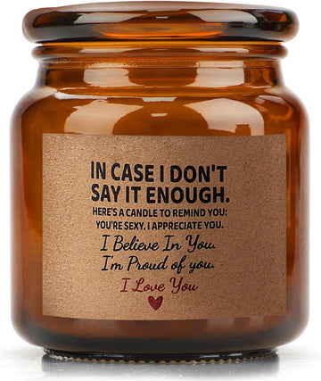 Candle Amber Moss Scented, Valentines Day Gifts for Her Girlfriend Wife, Romantic Anniversary