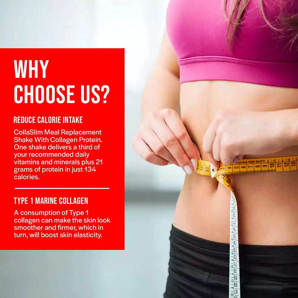 CollaSlim, Meal Replacement Shake with Added Collagen, Vitamins and Minerals, 800g - AB Mystery