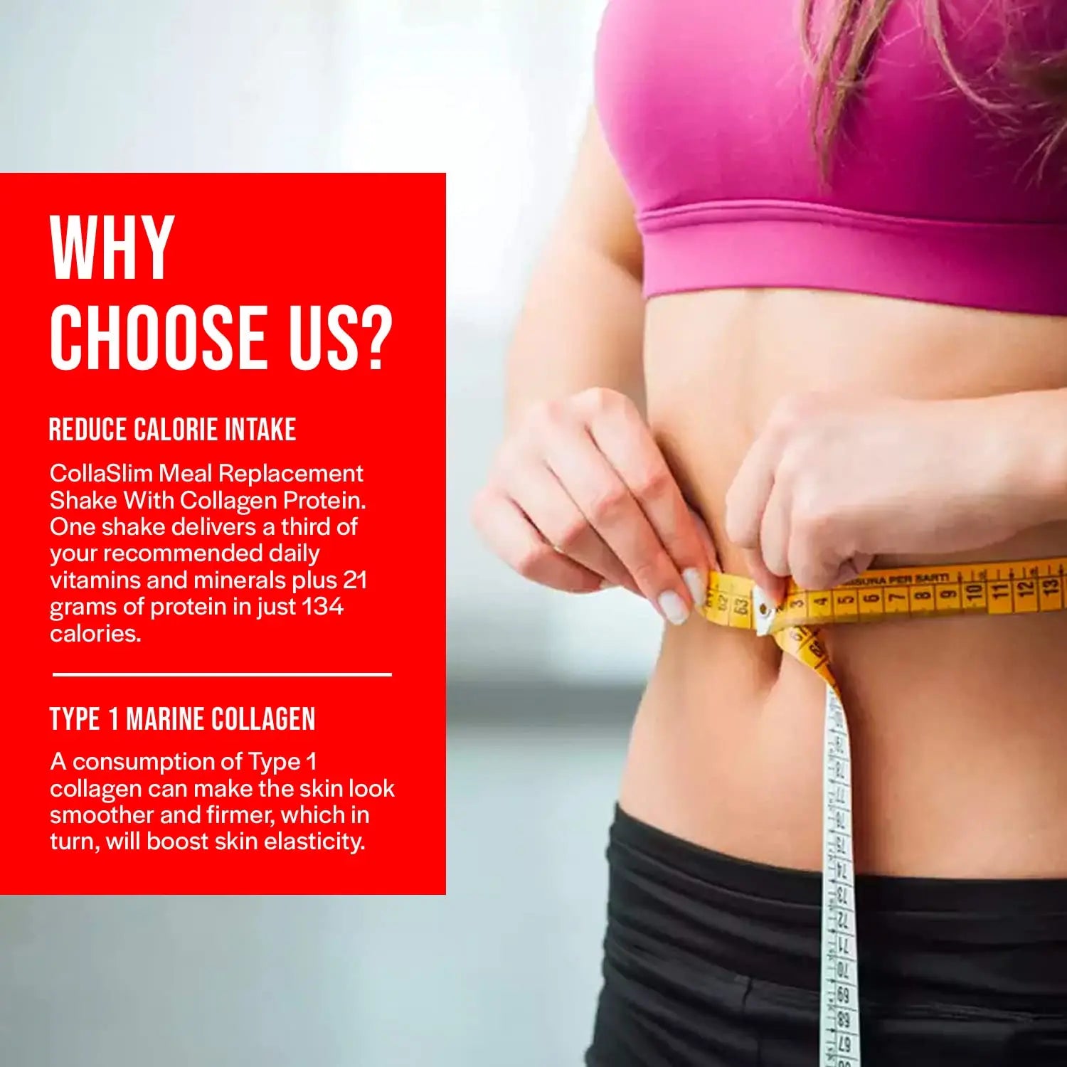 CollaSlim, Meal Replacement Shake with Added Collagen, Vitamins and Minerals, 800g - AB Mystery