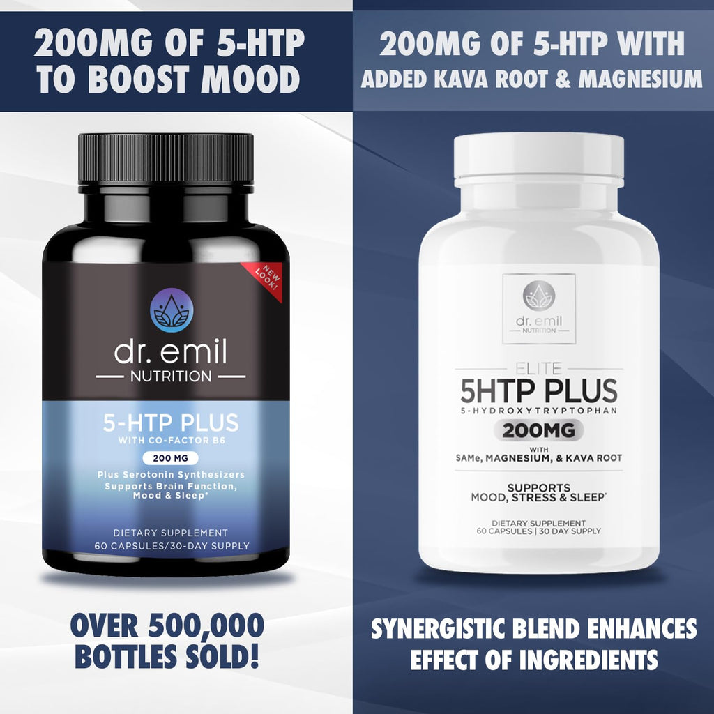 200 MG 5-HTP Elite with Kava Root Extract, Magnesium & SAM-e to Maintain Normal - AB Mystery