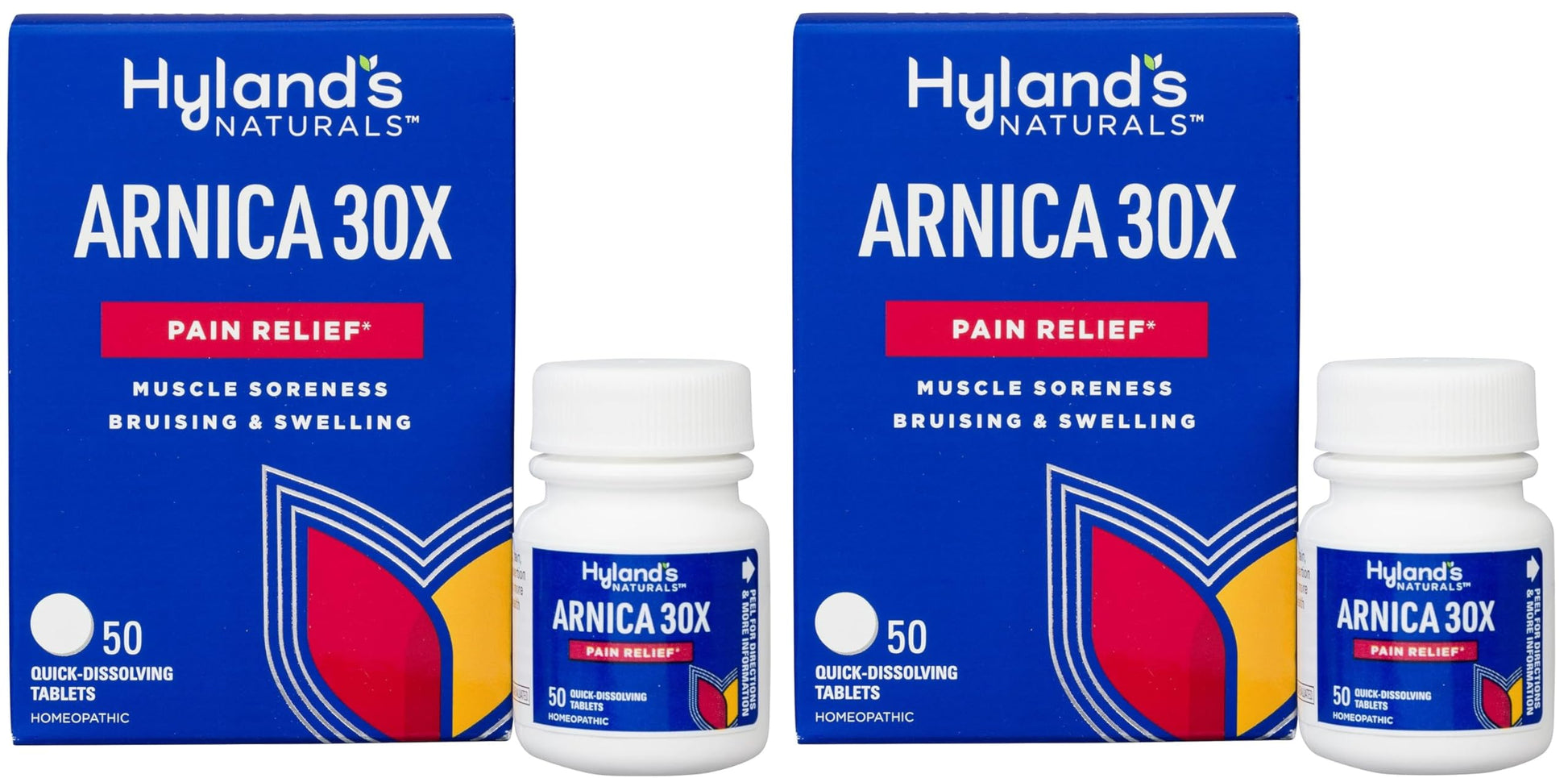 Hyland's Naturals Arnica Montana 30x Tablets, Natural Relief of Bruises, Swelling & Muscle Soreness