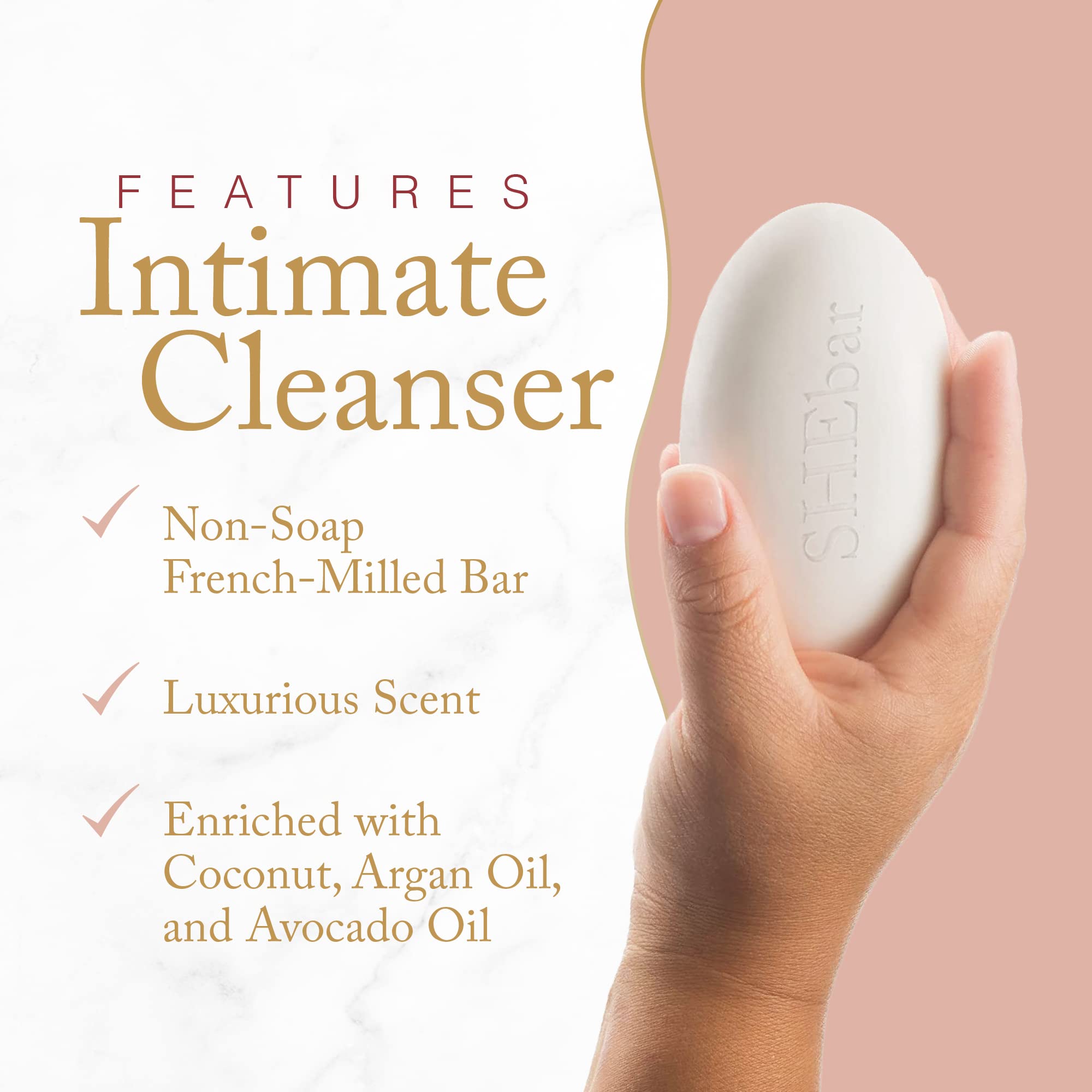 Joylux - SHEbar, Feminine Cleansing Bar, Yoni Bar, pH-Balanced Formula, Clean & Gentle Ingredients - AB Mystery