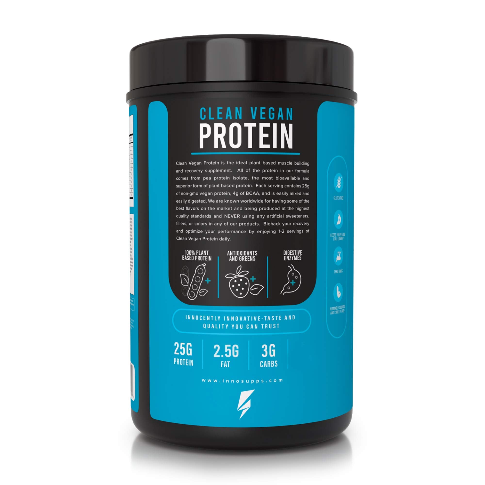 InnoSupps Clean Vegan Protein - Plant Based, Vegan, Natural, No Artificial Sweeteners - AB Mystery