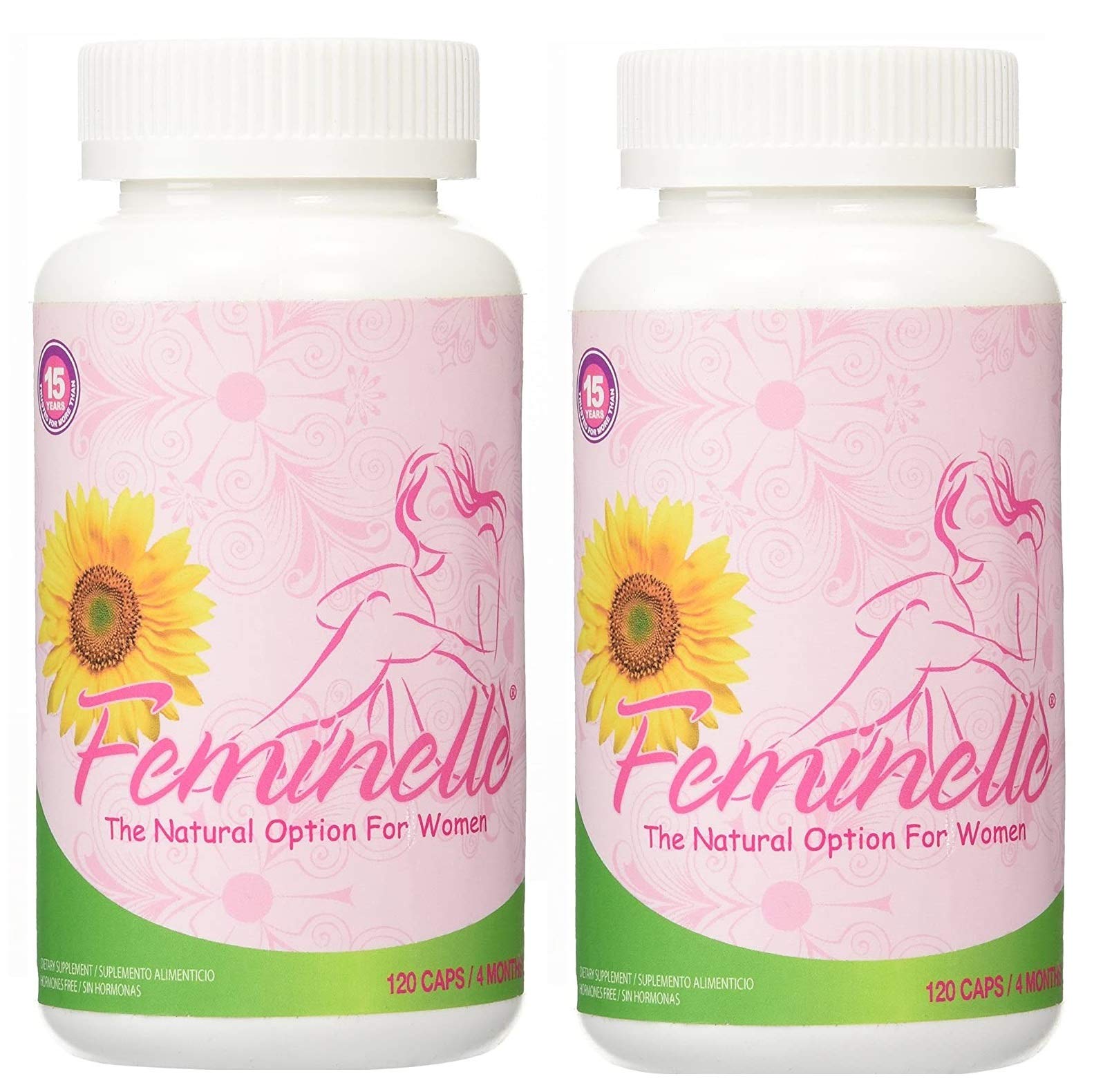 2 BOTTLES 240 CAPSULES FEMINELLE LAURA FLORES MENOPAUSIA by Feminelle - AB Mystery
