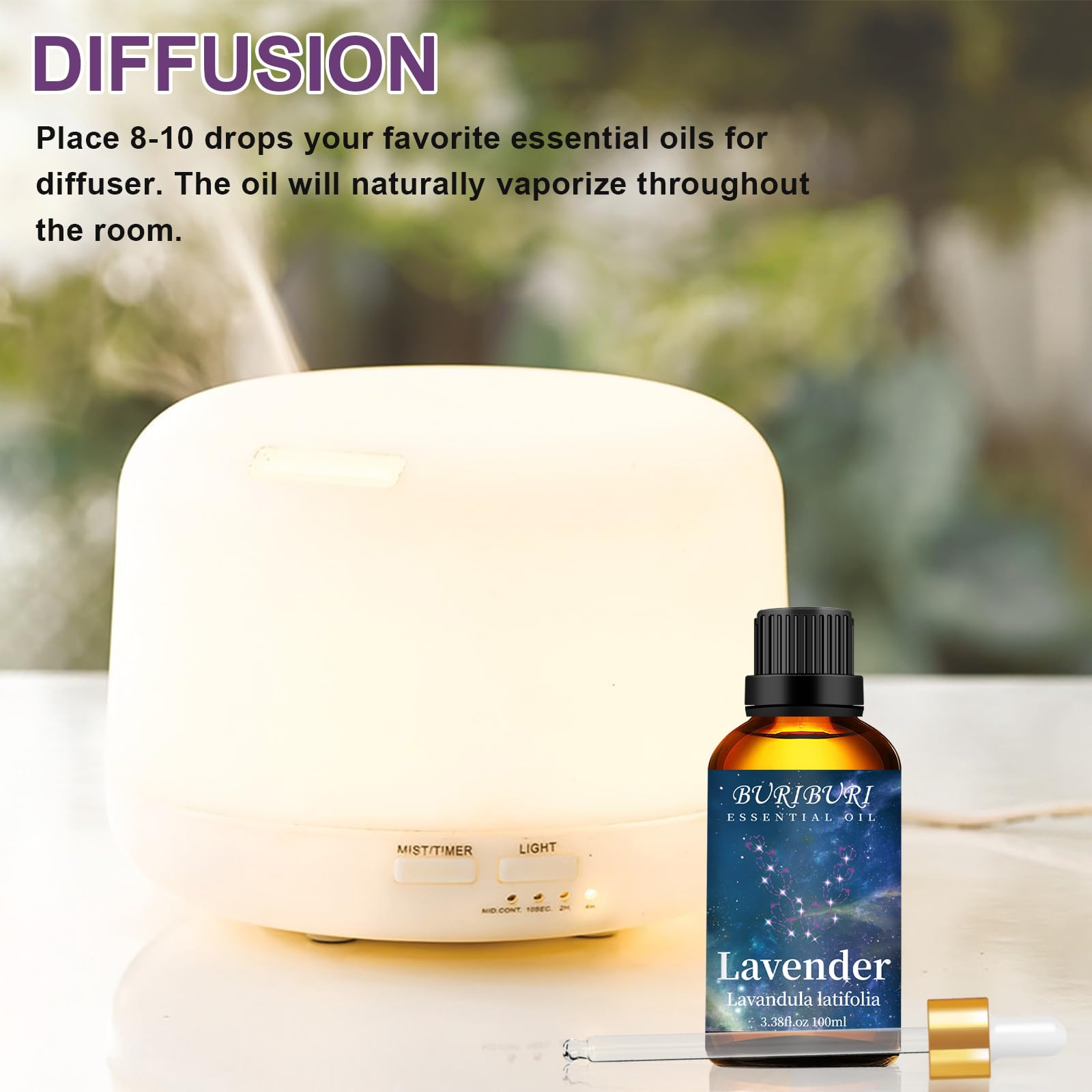 BURIBURI Lavender Essential Oil 100ML, 100% Pure Undiluted, Natural, Organic Aromatherapy Oil Lavender Oils - AB Mystery