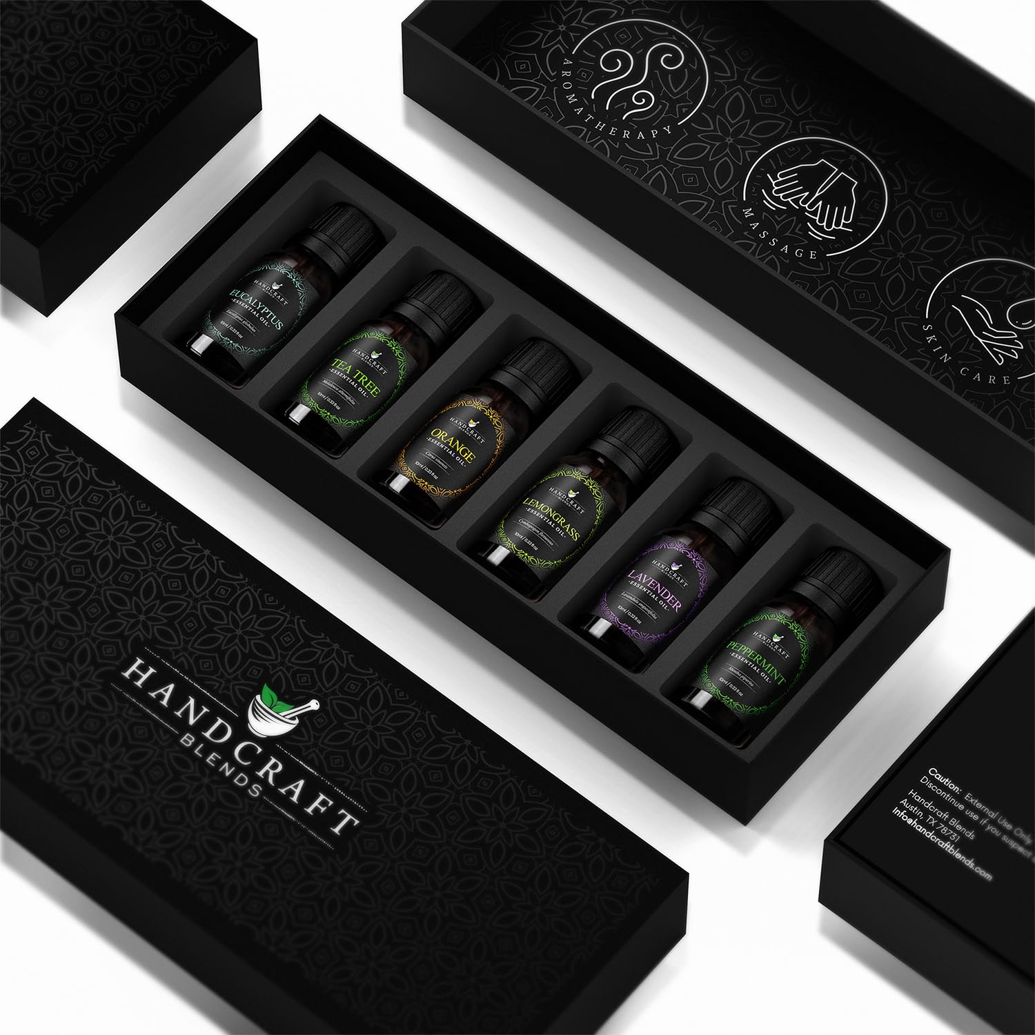 Handcraft Essential Oils Set – Top 6 Essential Oil Diffuser Oils for Home, Candle Making, Aromatherapy Oils - AB Mystery