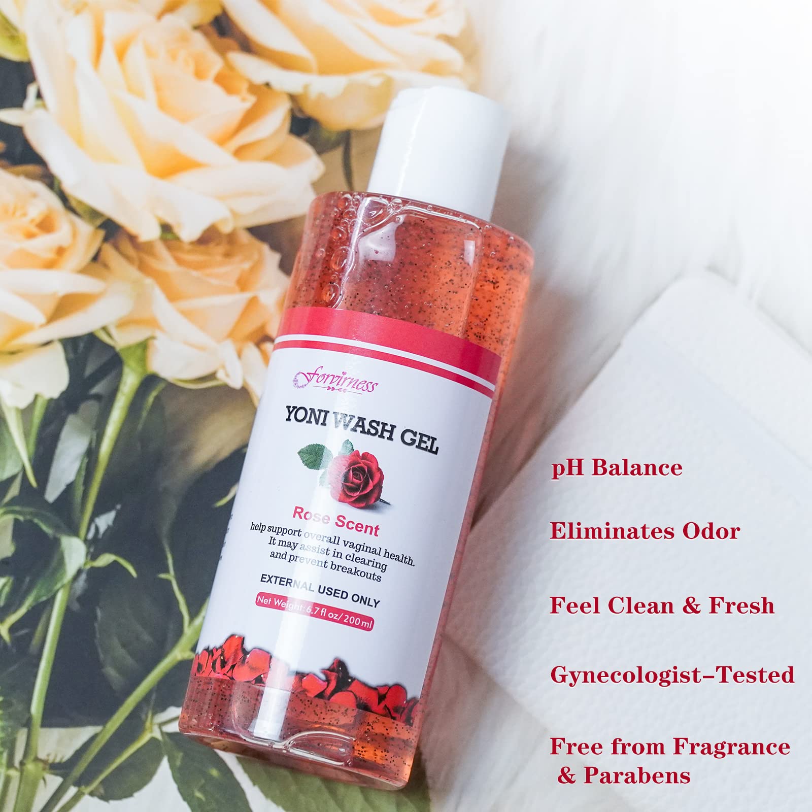 forvirness Feminine Wash with Cleaning Factor, Vaginal Wash - Clean, Remove Odor, pH Balance - AB Mystery