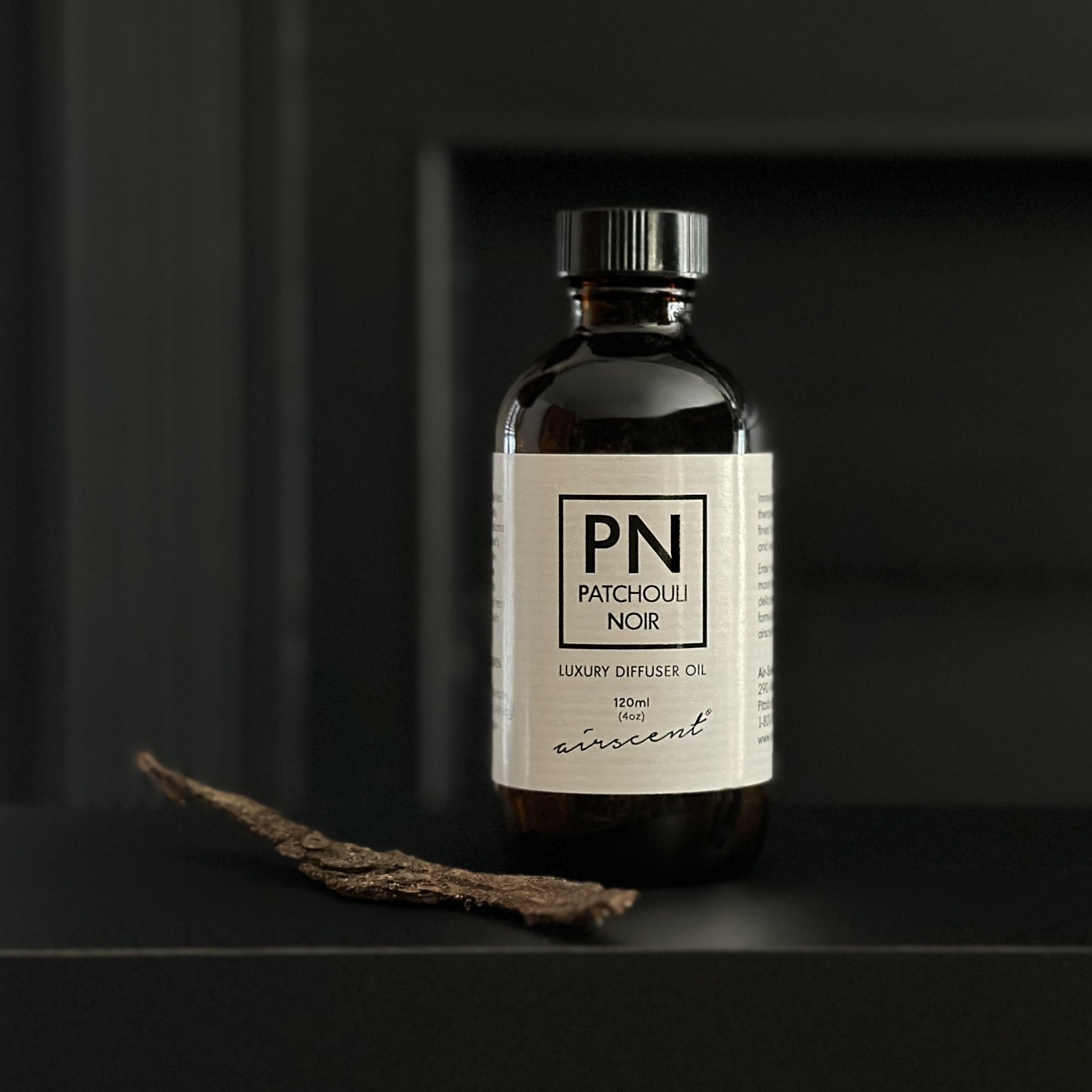 Patchouli Noir Diﬀuser Oil - Air-Scent Aroma and Essential Oil Blend - 120 Milliliter (4 ﬂ oz) Bottle - AB Mystery