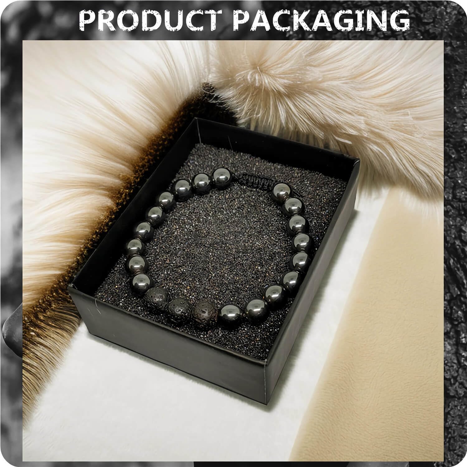 RENZHI-Magnetic Hematite Bracelet–Beaded Magnetic Bracelets for Men and Women - AB Mystery