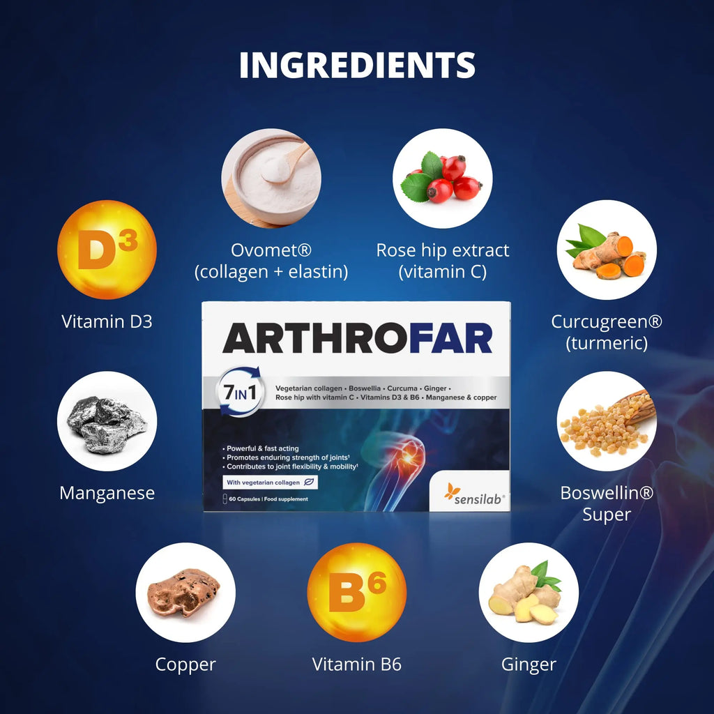 Boswellia Serrata Capsules | Sensilab ArthroFar | Joint Care Supplements - AB Mystery