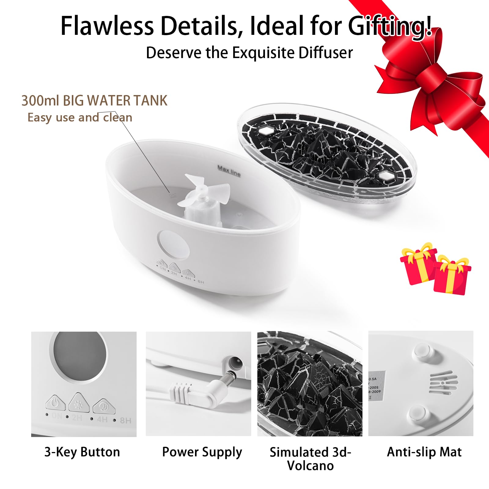 Paxeer Essential Oil Diffuser, 300ml Aromatherapy Diffuser with Remote Control, Auto Shut-Off & Timer - AB Mystery