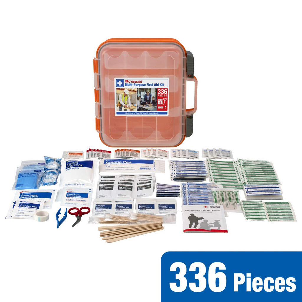 336 Piece First Aid Kit, Plastic Case - AB Mystery