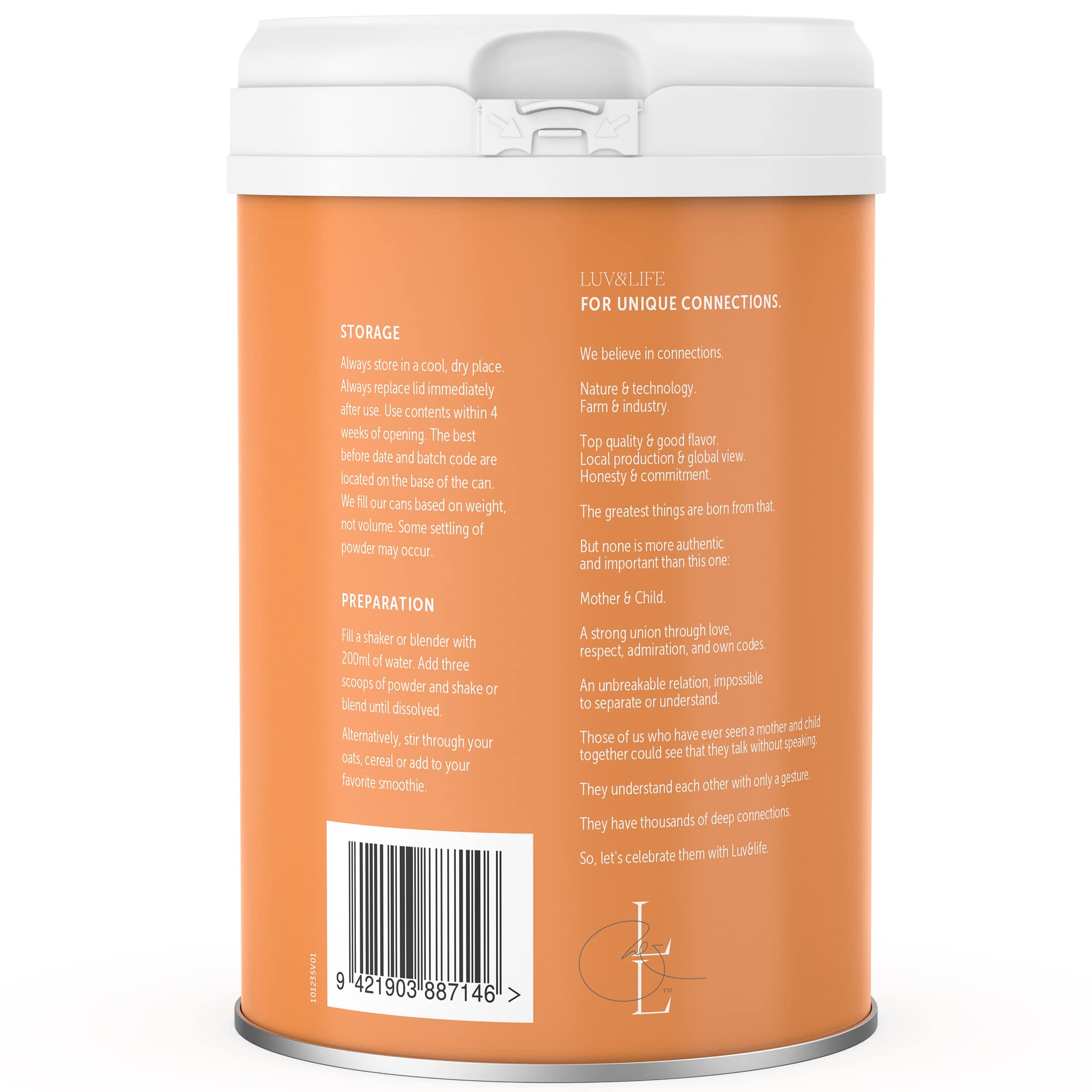 LUV&LIFE Prenatal Vitamin Supplement Powder Vanilla Flavored Contains Protein and Fiber LUV&LIFE