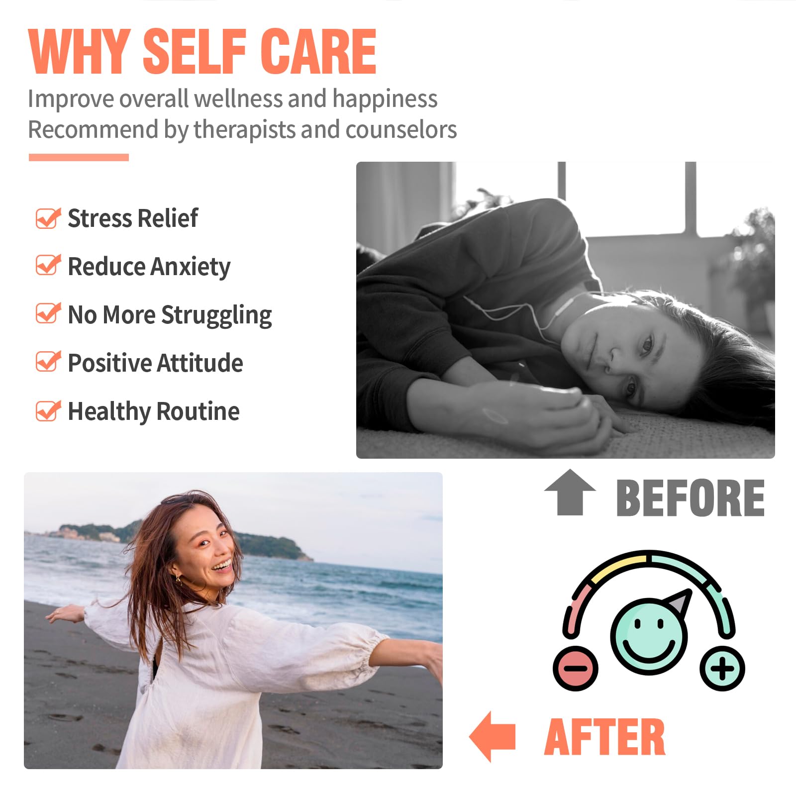 HIONXMGA Positive Messages in a Bottle (60+ Positive Affirmations),Self Care Gifts for Women Men - AB Mystery